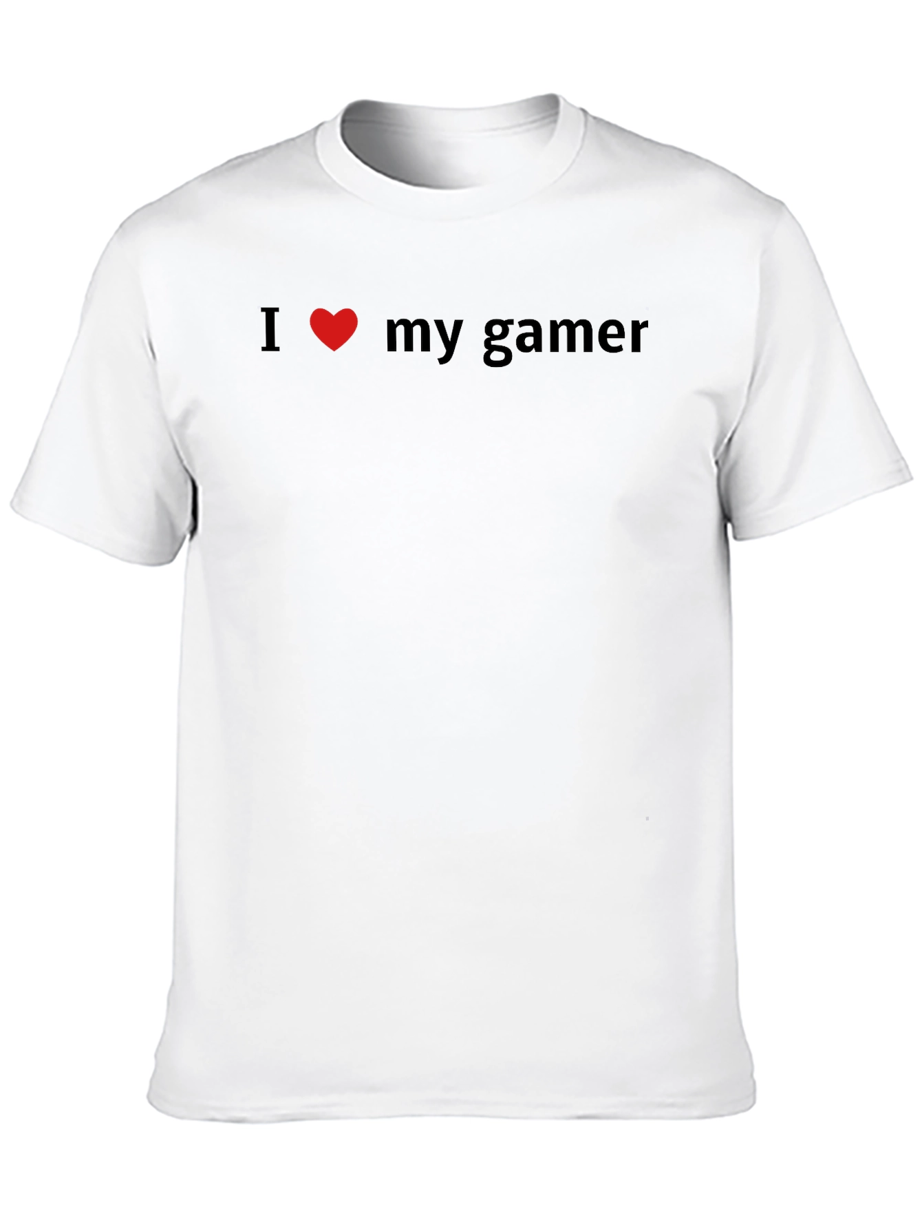 I Love My Gamer Black Graphic Tee