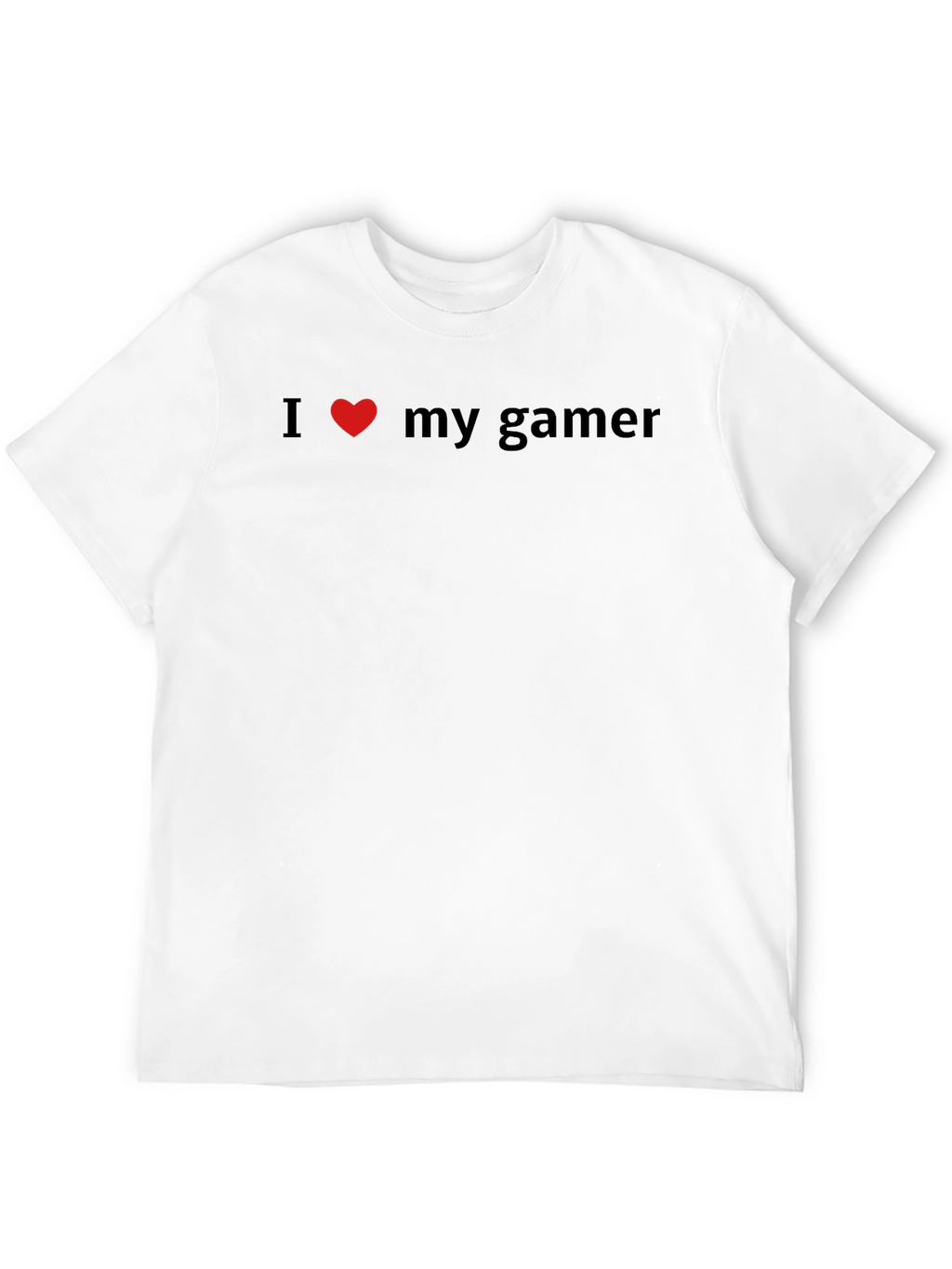 I Love My Gamer Black Graphic Tee