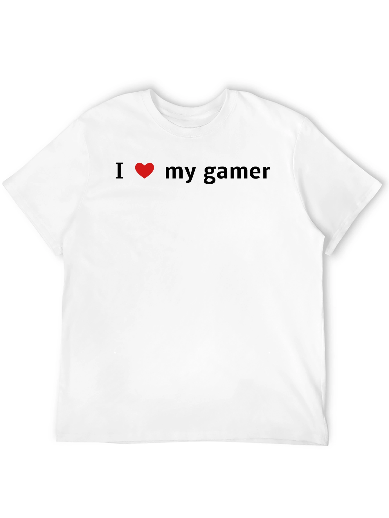 I Love My Gamer Black Graphic Tee