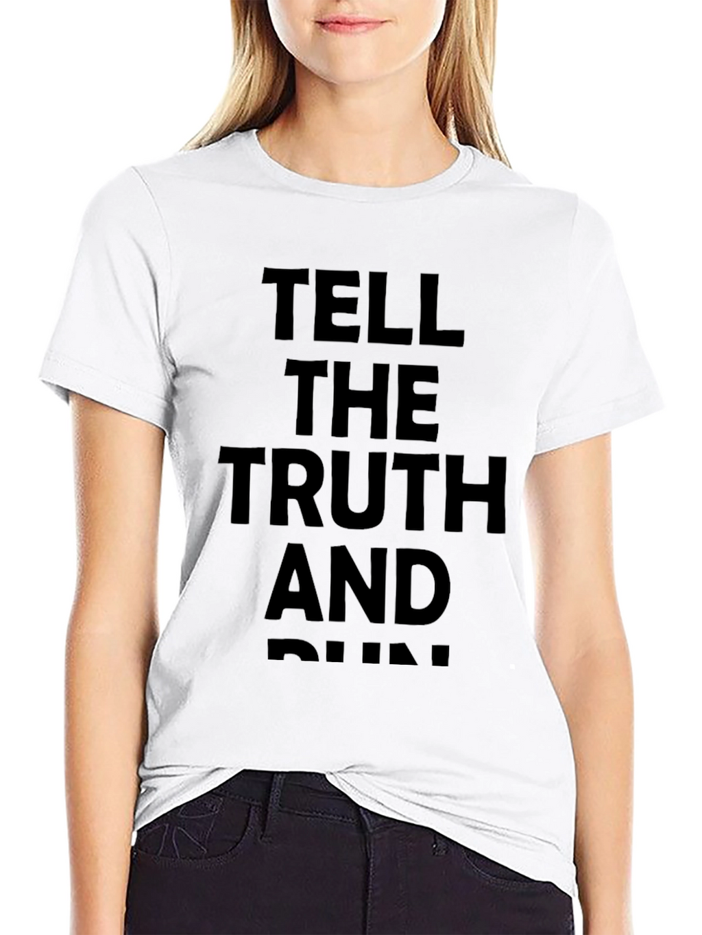Tell the Truth and Run Graphic Tee - Black