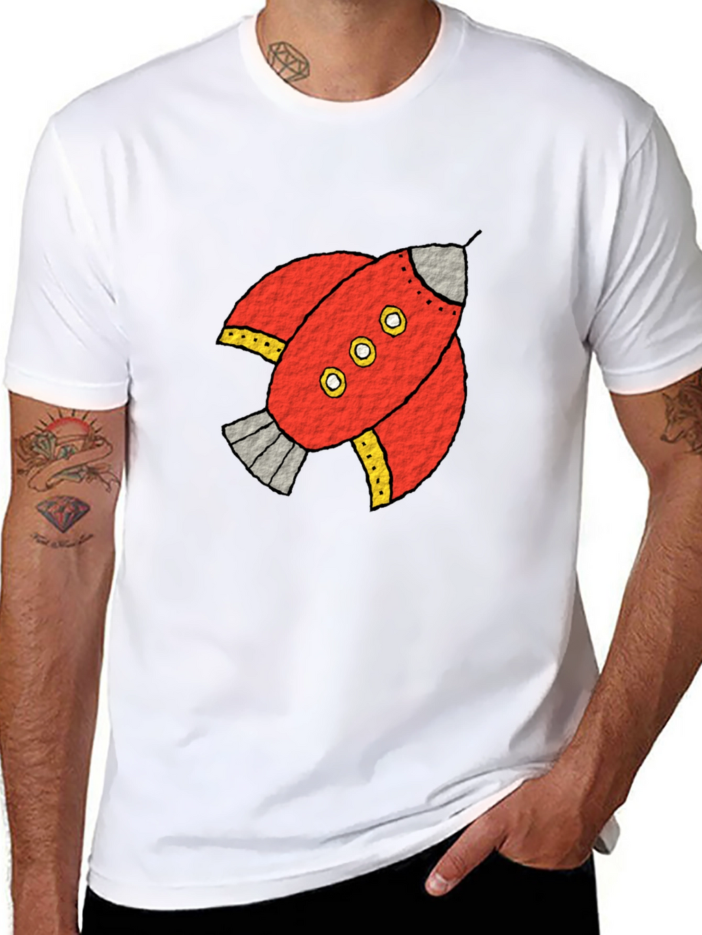 Rocket Graphic Black Tee