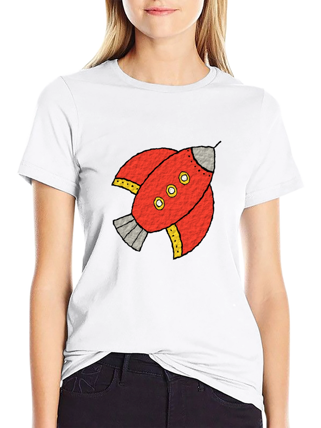 Rocket Graphic Black Tee
