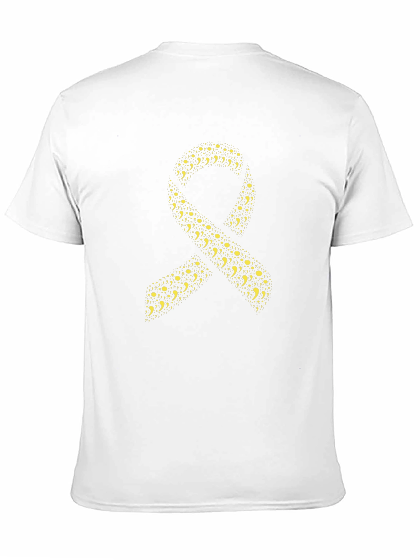 Semicolon Ribbon Black T-Shirt - Mental Health Awareness