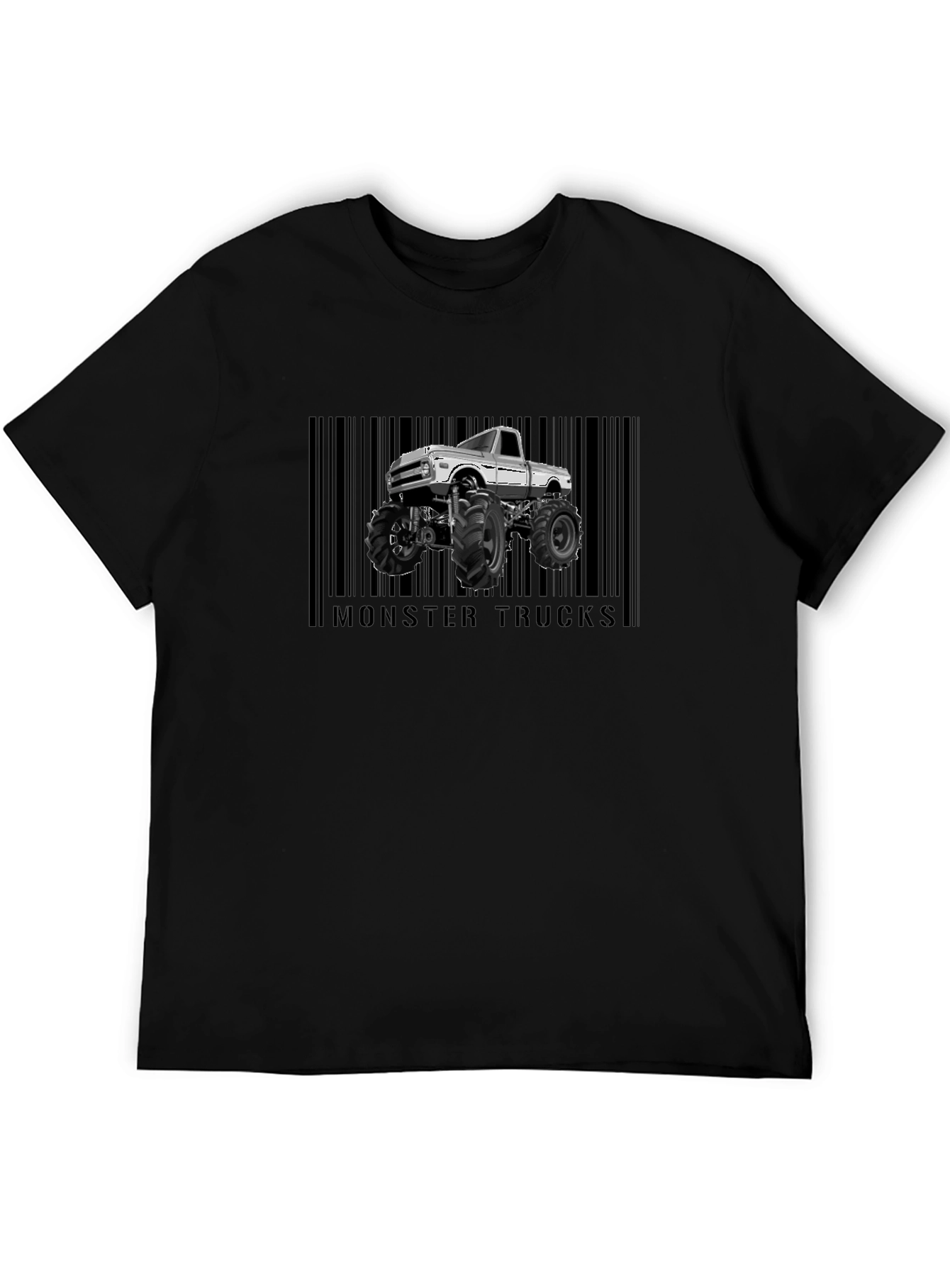 Monster Trucks Graphic Tee - Cool Barcode Design