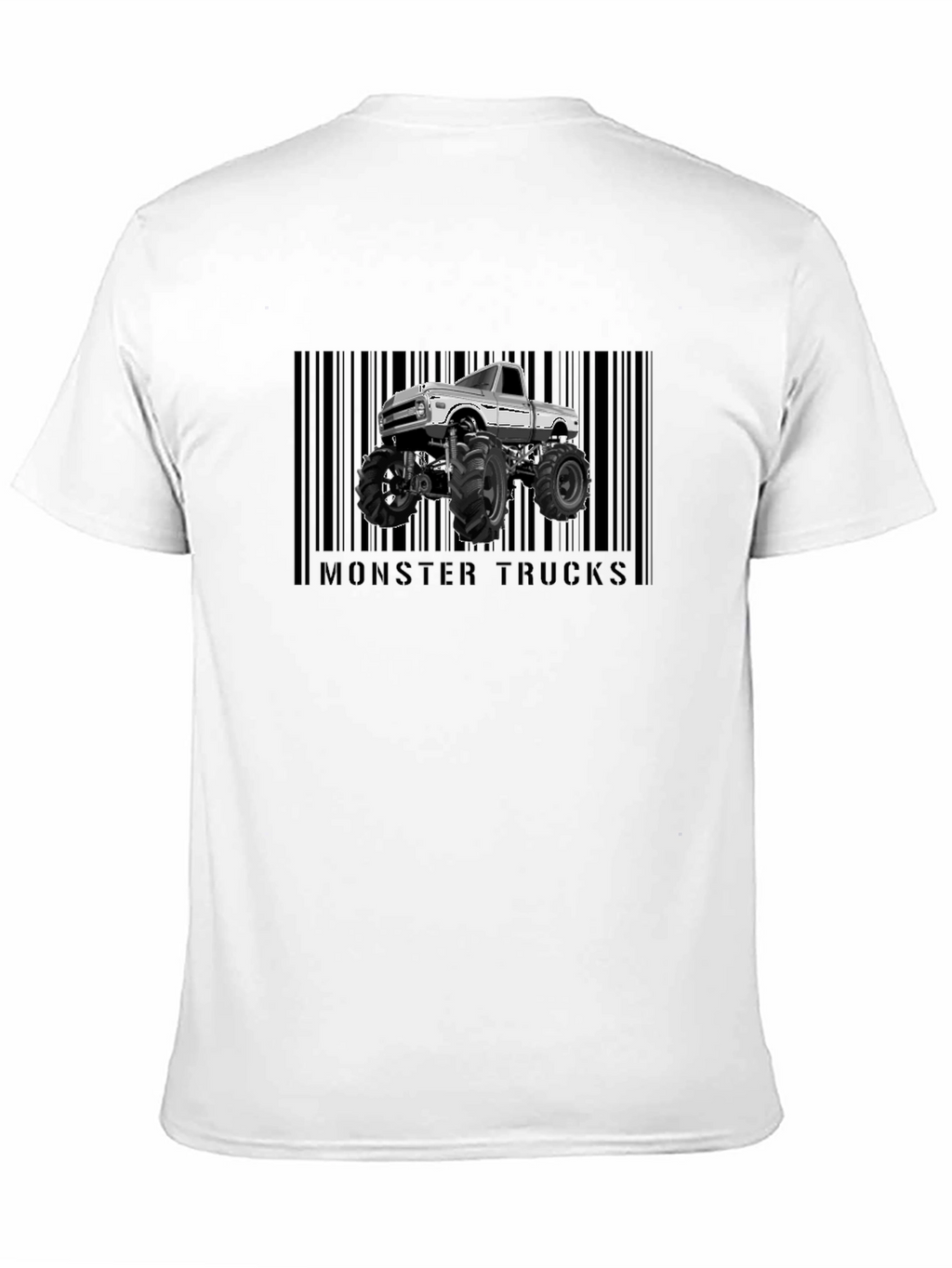 Monster Trucks Graphic Tee - Cool Barcode Design