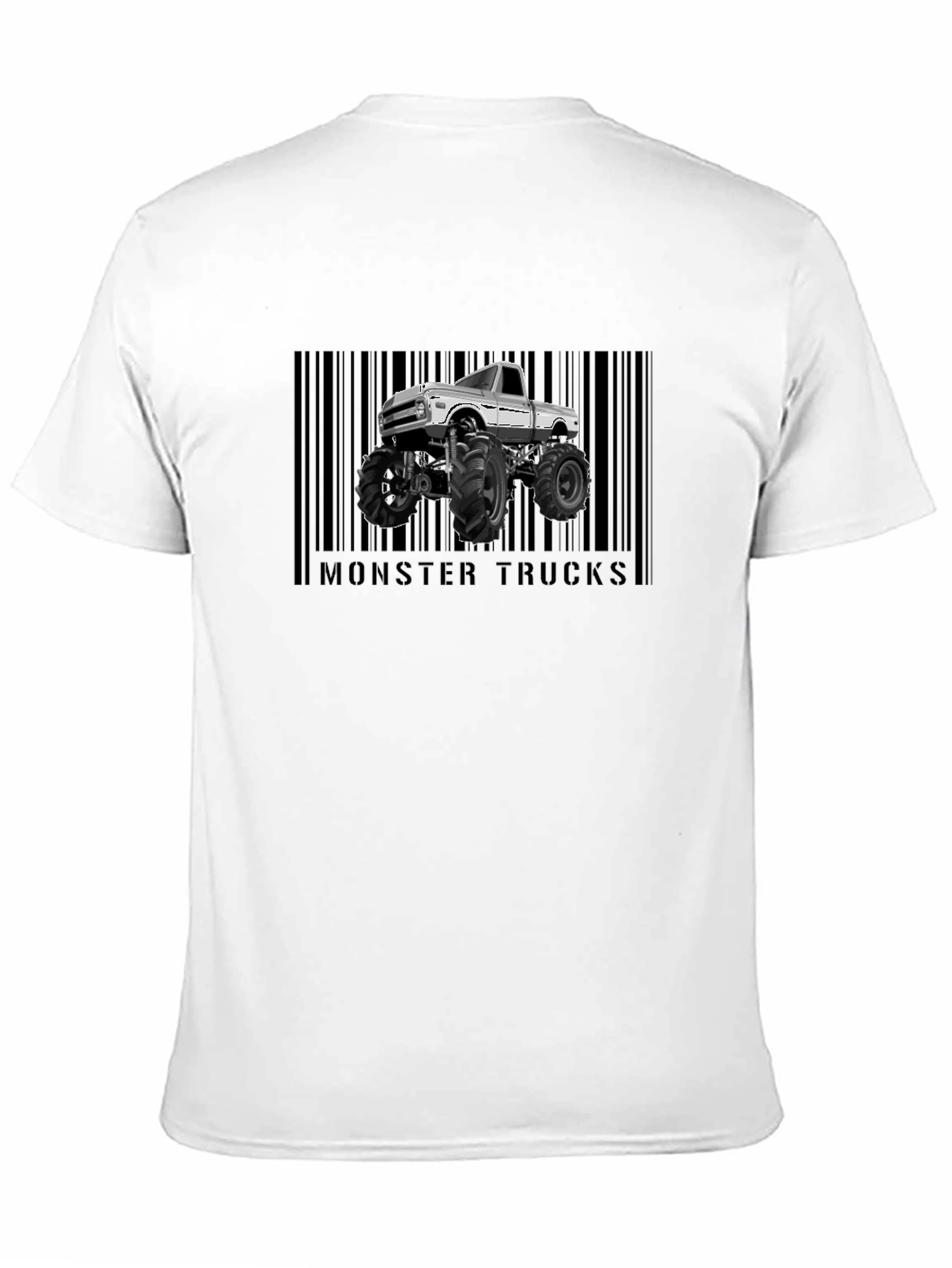 Monster Trucks Graphic Tee - Cool Barcode Design