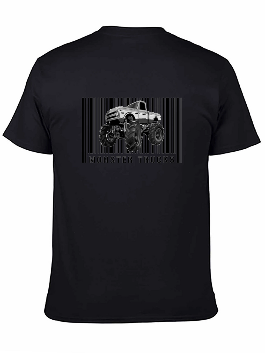 Monster Trucks Graphic Tee - Cool Barcode Design