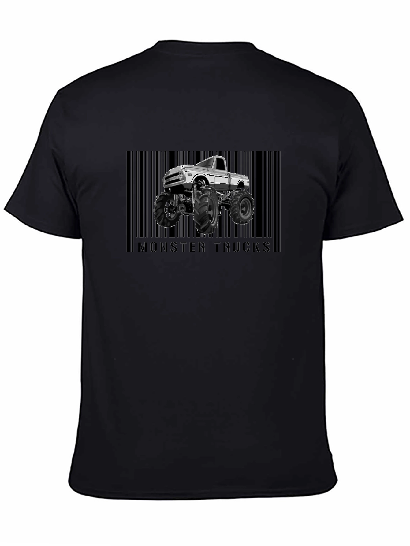 Monster Trucks Graphic Tee - Cool Barcode Design
