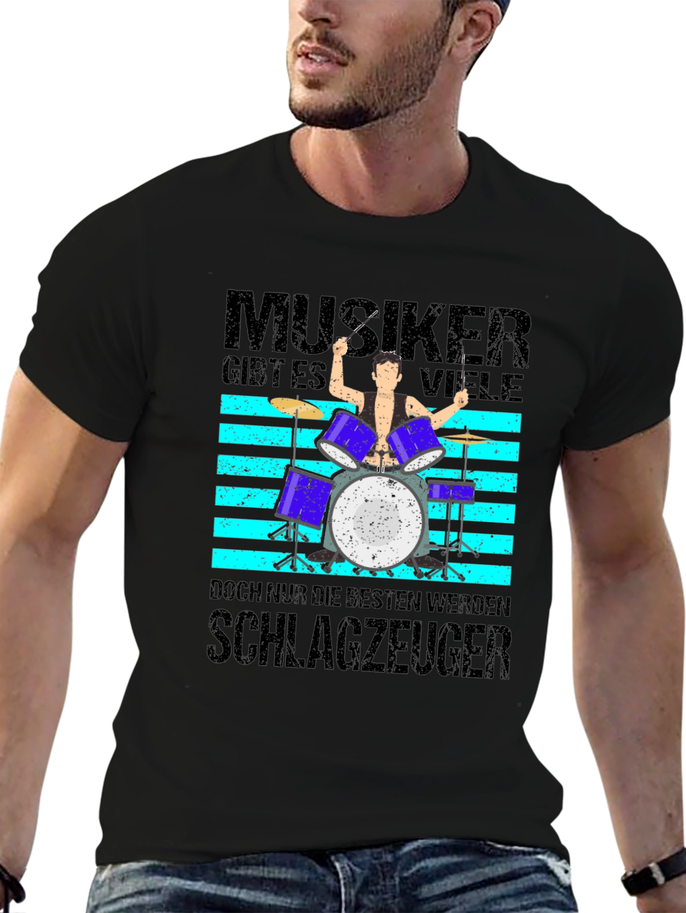 Musiker Schlagzeuger Graphic T-Shirt - Drummer Tee