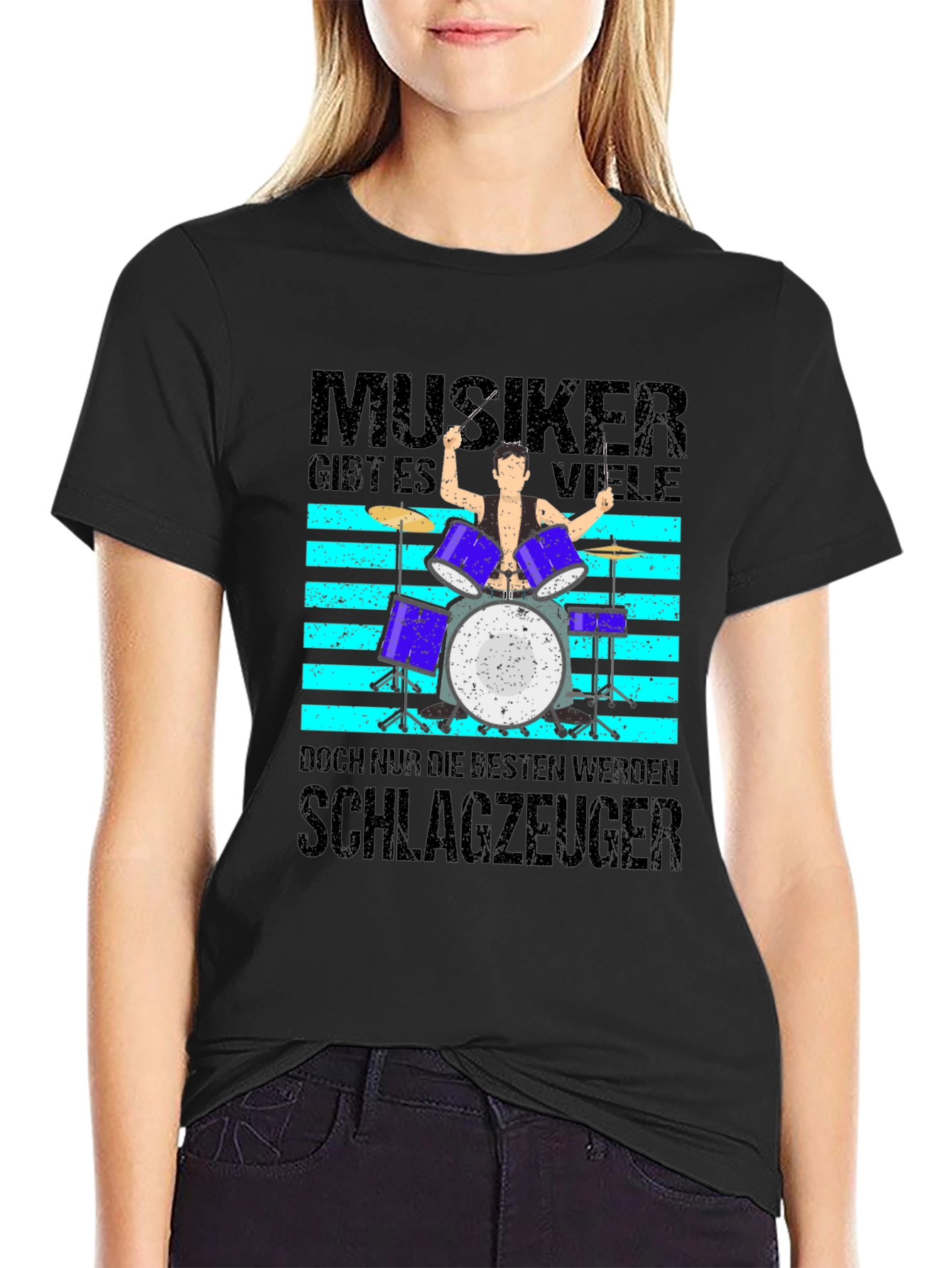 Musiker Schlagzeuger Graphic T-Shirt - Drummer Tee
