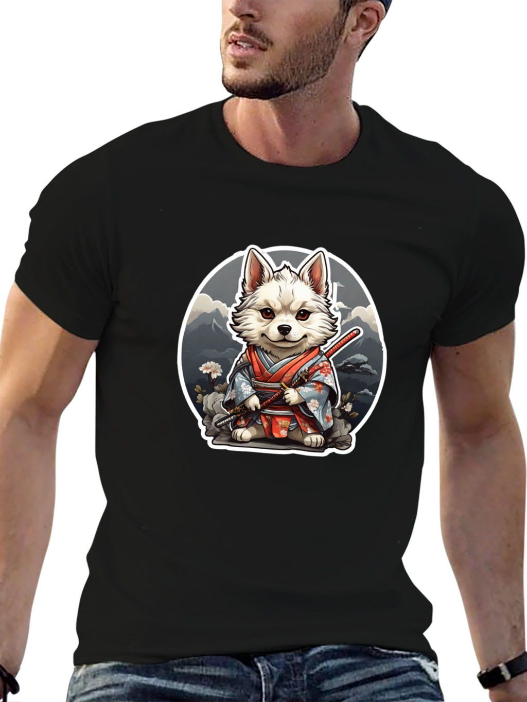 Dog Samurai Graphic Tee