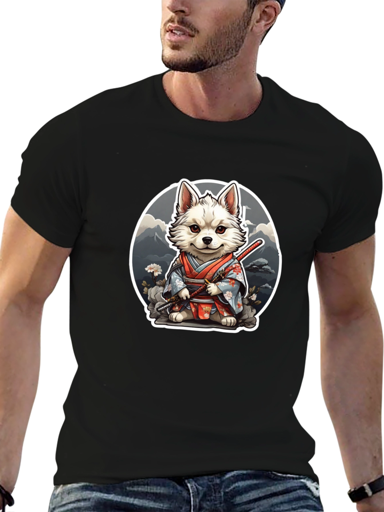 Dog Samurai Graphic Tee