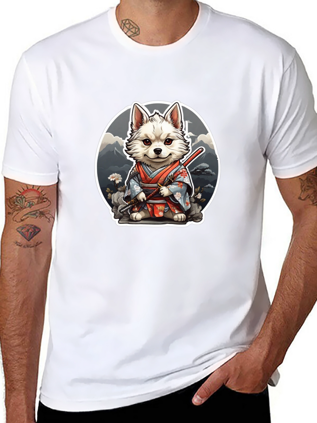 Dog Samurai Graphic Tee