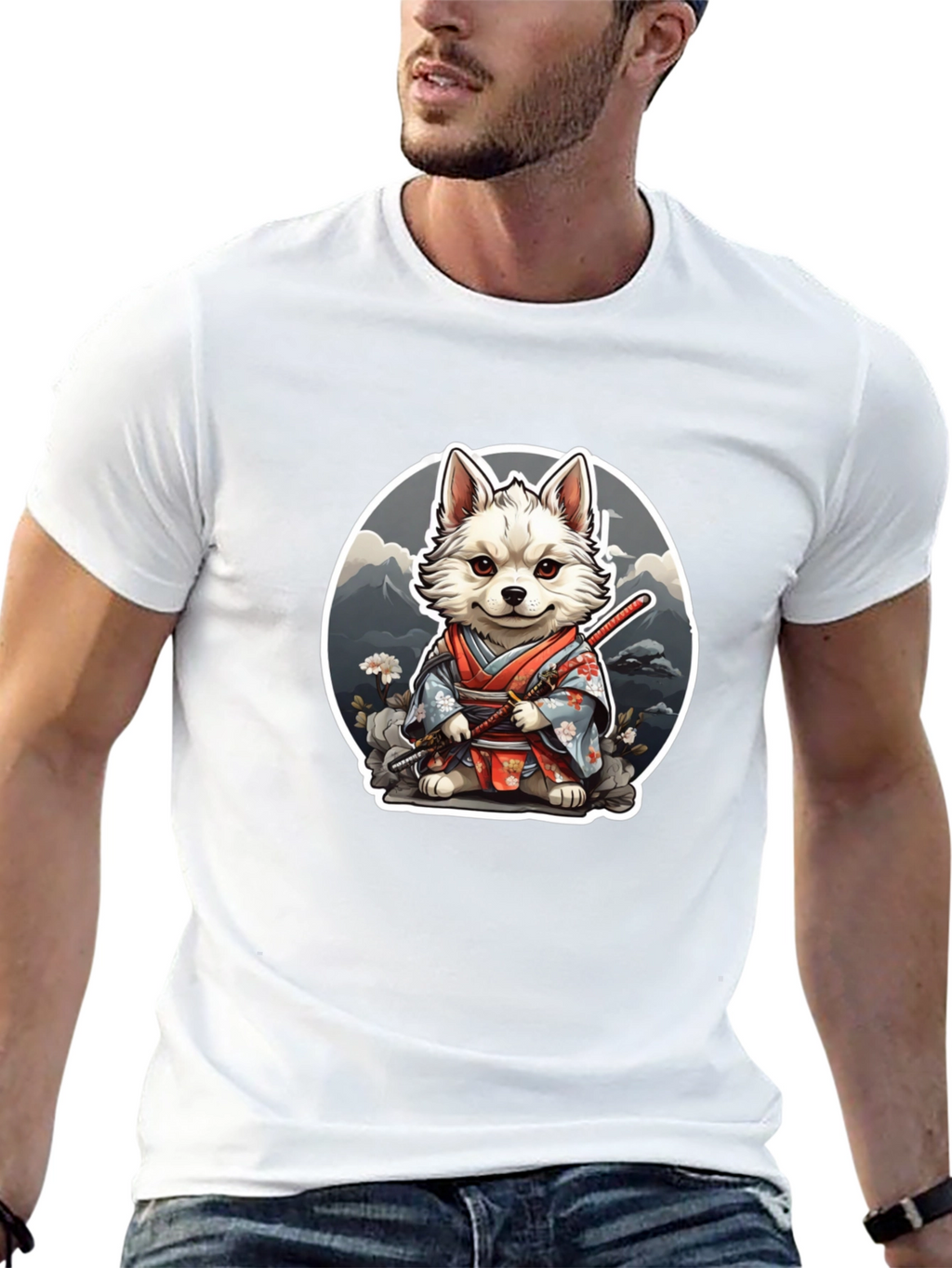 Dog Samurai Graphic Tee