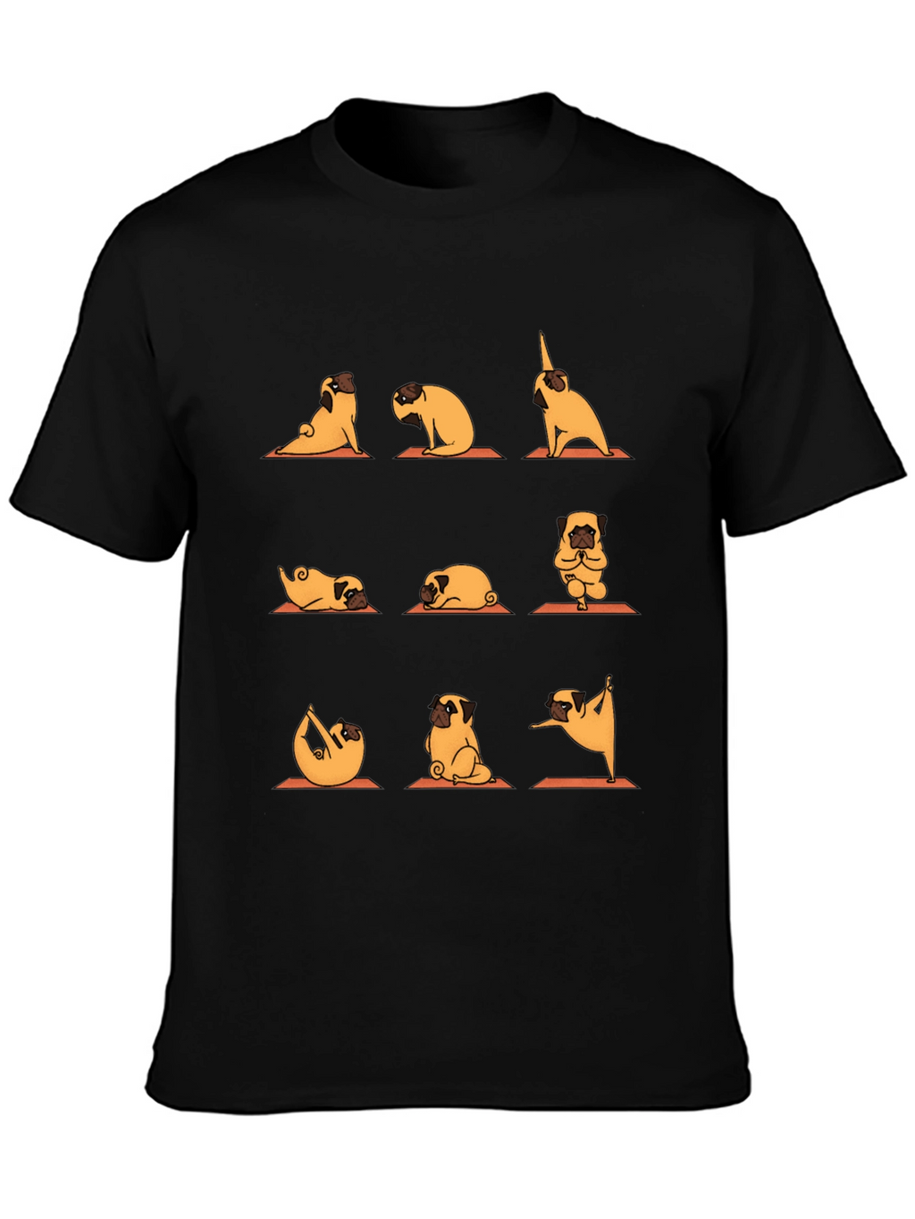 Yoga Pug Graphic Tee -  Relaxed Fit T-Shirt