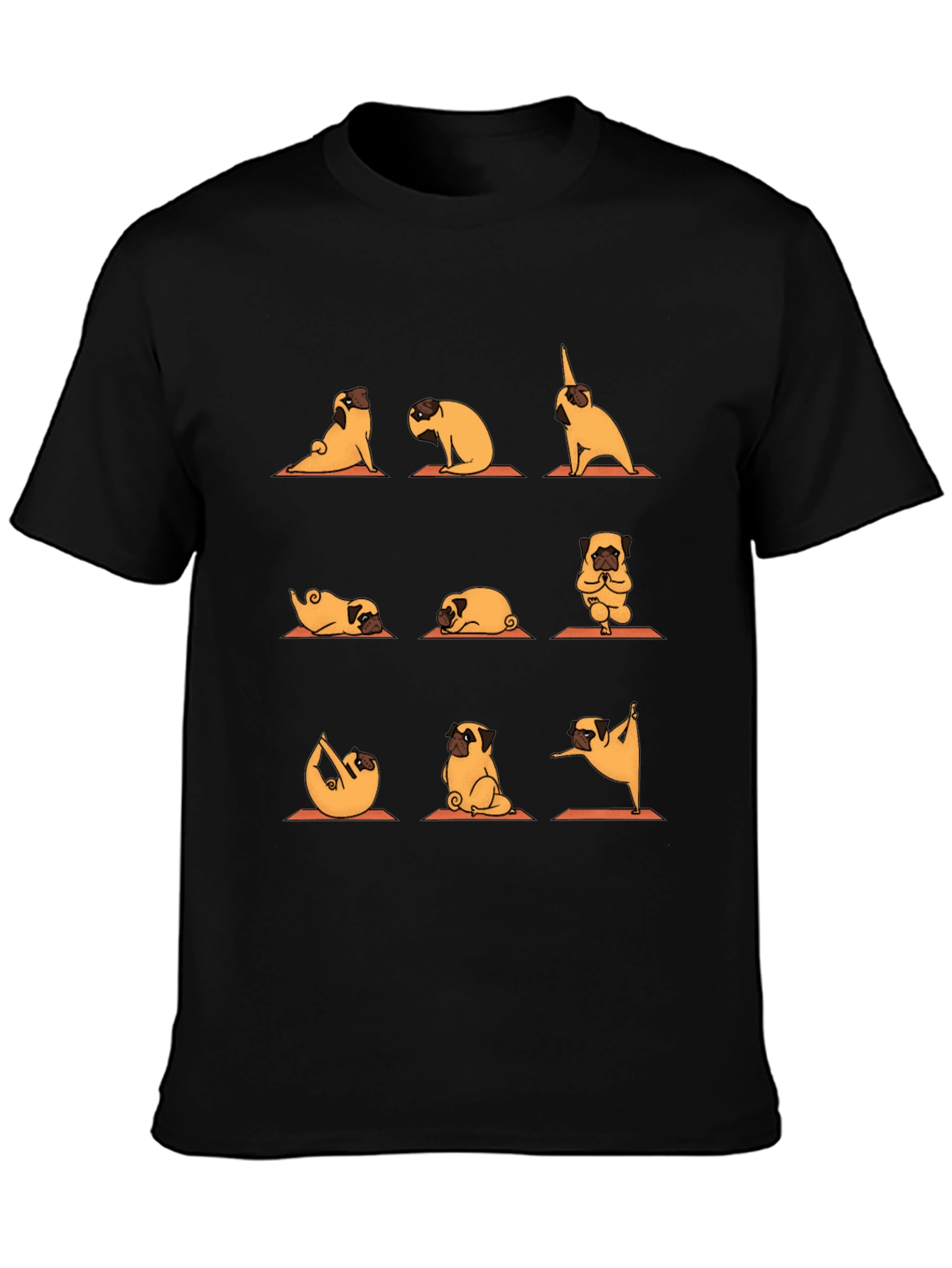 Yoga Pug Graphic Tee -  Relaxed Fit T-Shirt