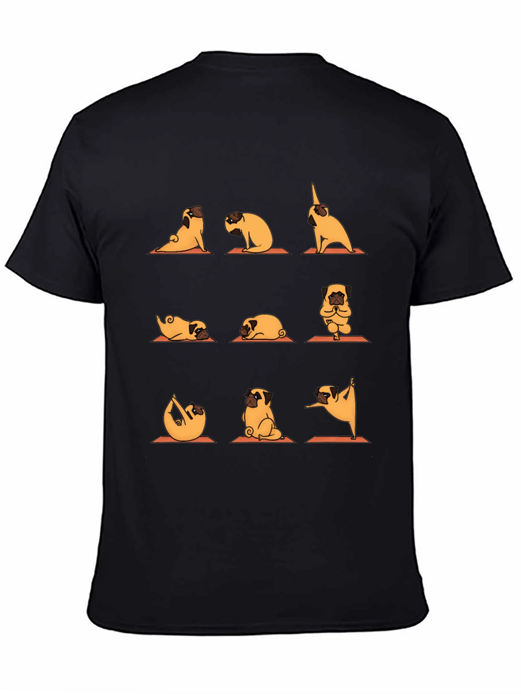 Yoga Pug Graphic Tee -  Relaxed Fit T-Shirt