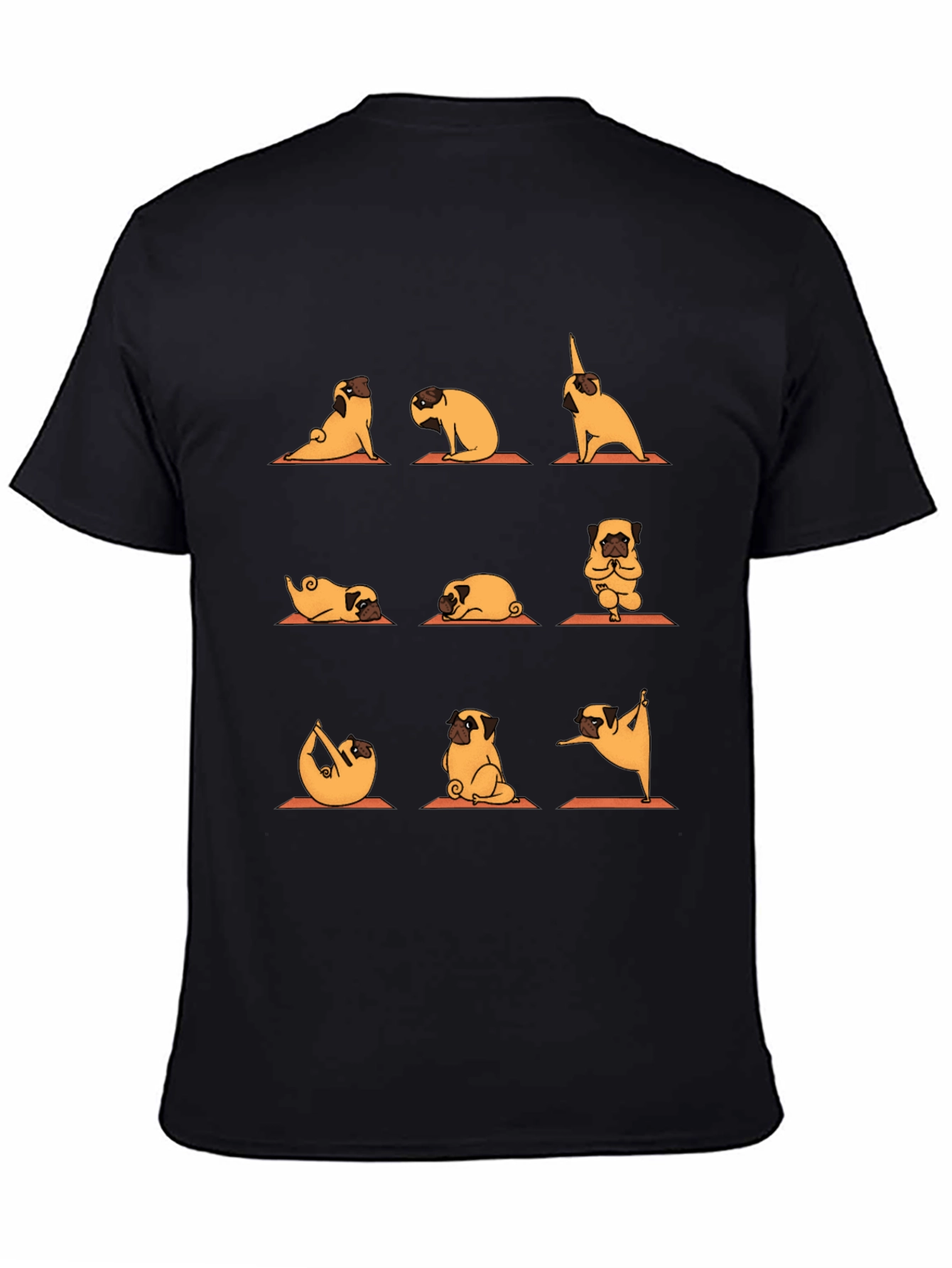 Yoga Pug Graphic Tee -  Relaxed Fit T-Shirt