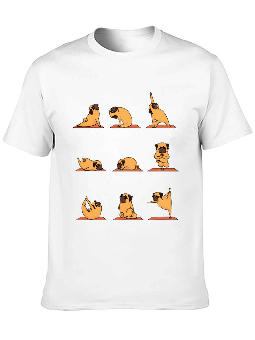 Yoga Pug Graphic Tee -  Relaxed Fit T-Shirt