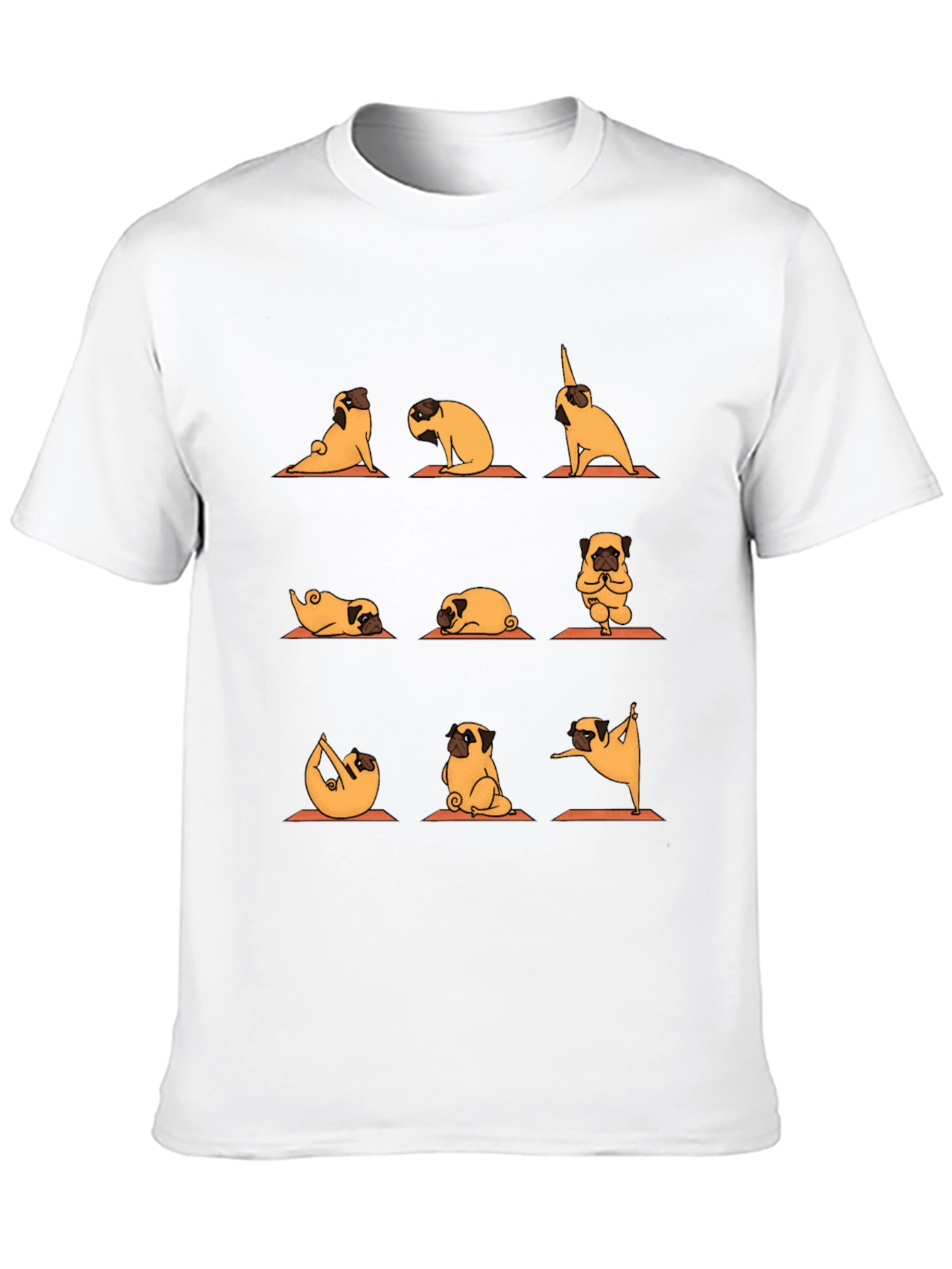 Yoga Pug Graphic Tee -  Relaxed Fit T-Shirt