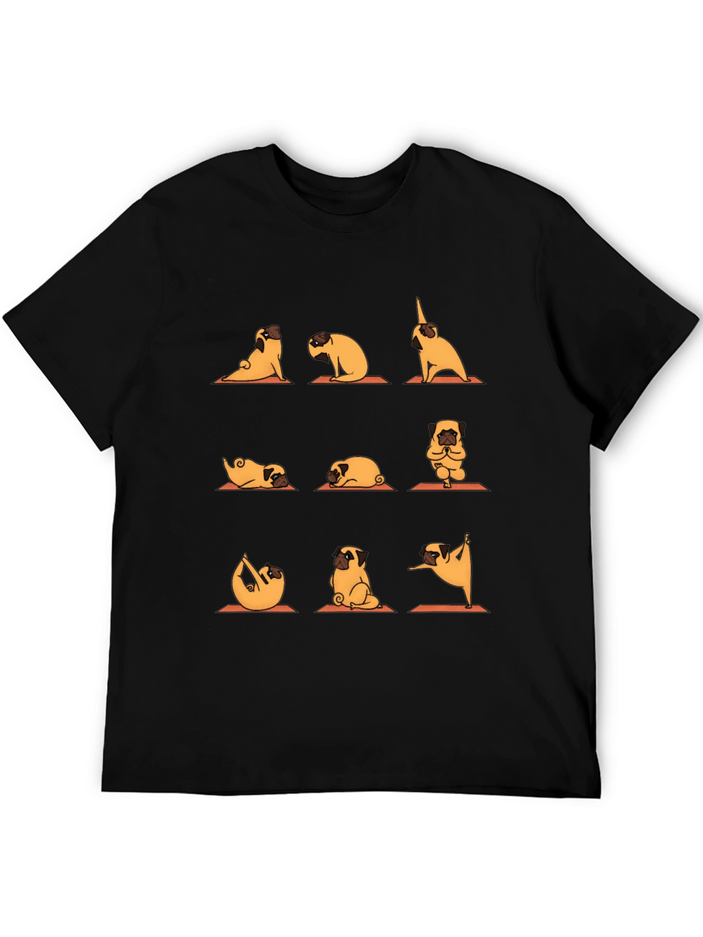 Yoga Pug Graphic Tee -  Relaxed Fit T-Shirt