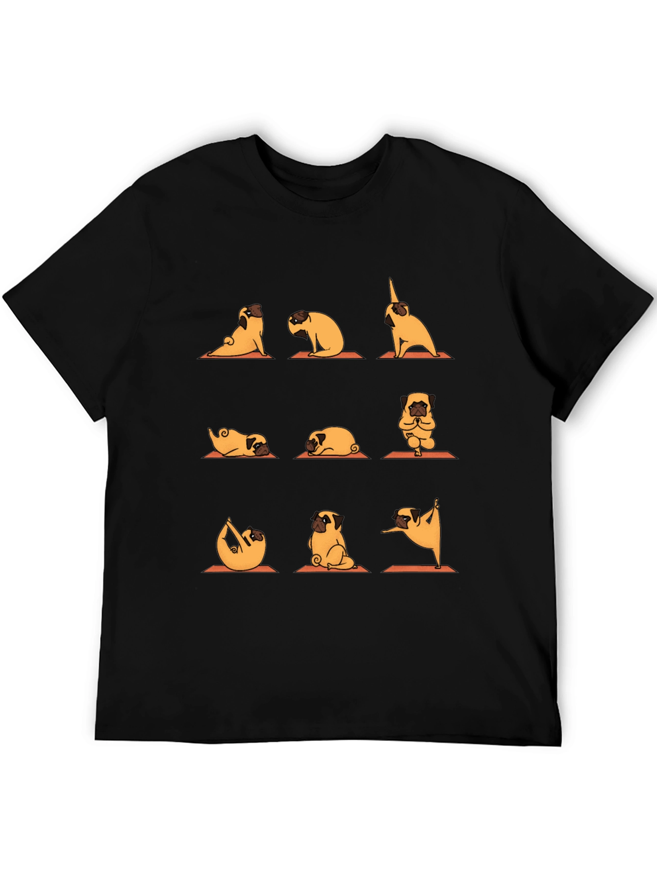 Yoga Pug Graphic Tee -  Relaxed Fit T-Shirt