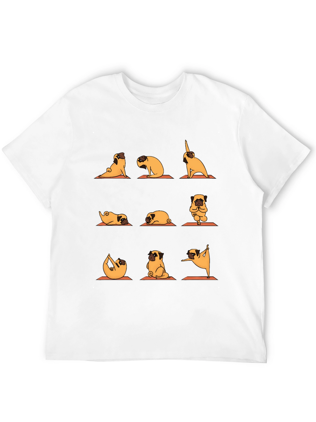 Yoga Pug Graphic Tee -  Relaxed Fit T-Shirt