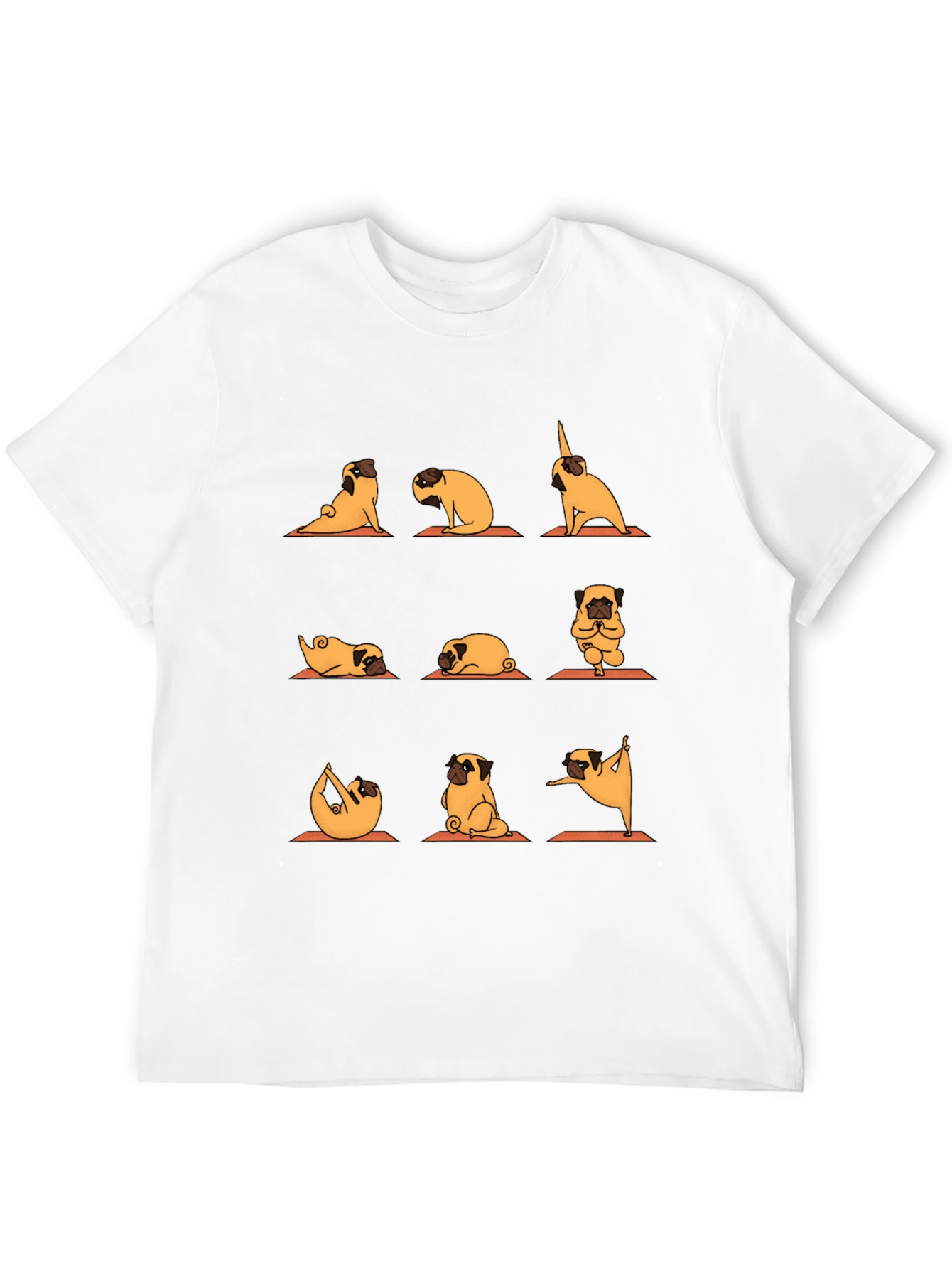 Yoga Pug Graphic Tee -  Relaxed Fit T-Shirt