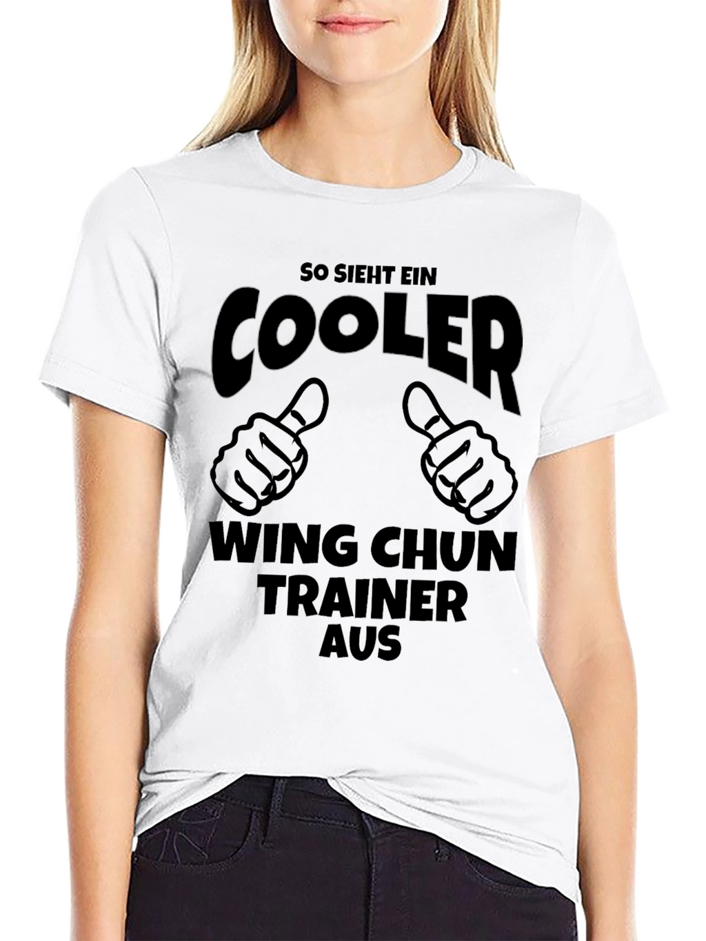 Cool Wing Chun Trainer T-Shirt - Black Cotton