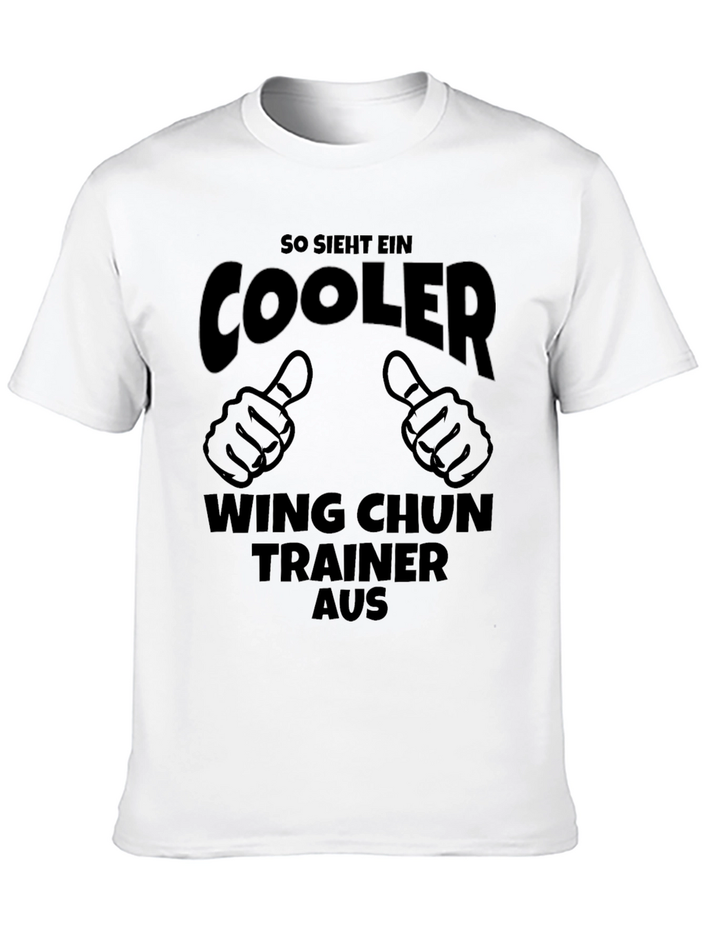 Cool Wing Chun Trainer T-Shirt - Black Cotton