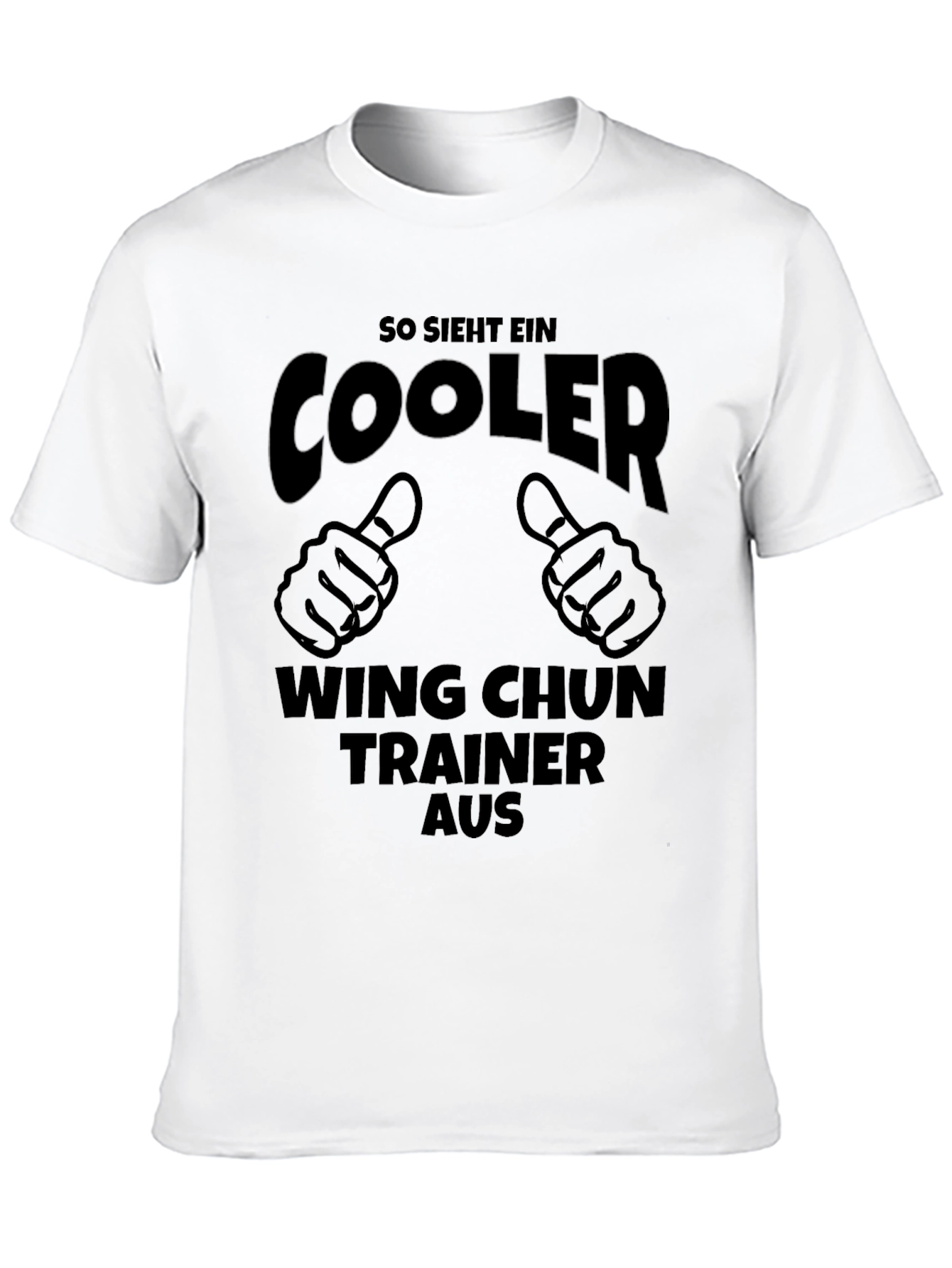 Cool Wing Chun Trainer T-Shirt - Black Cotton