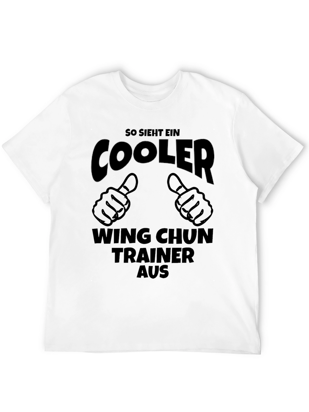 Cool Wing Chun Trainer T-Shirt - Black Cotton