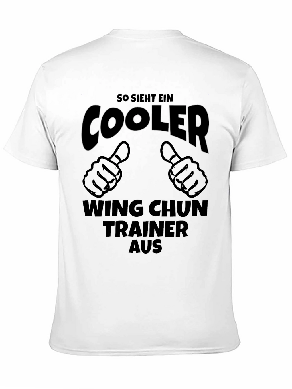 Cool Wing Chun Trainer T-Shirt - Black Cotton