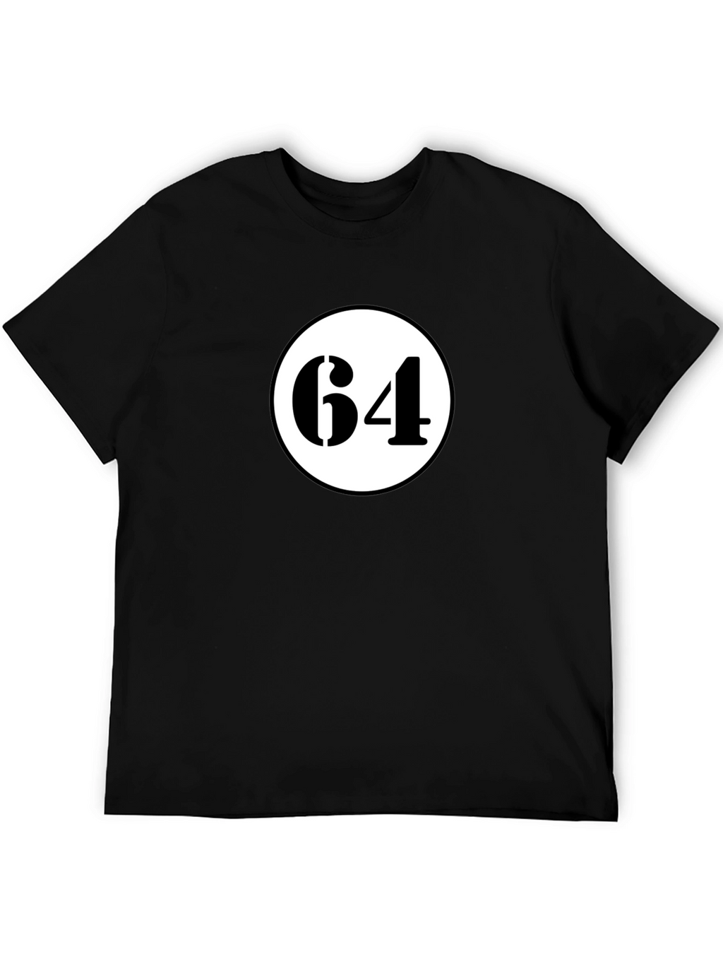 Black T-Shirt with 64 Circle Graphic