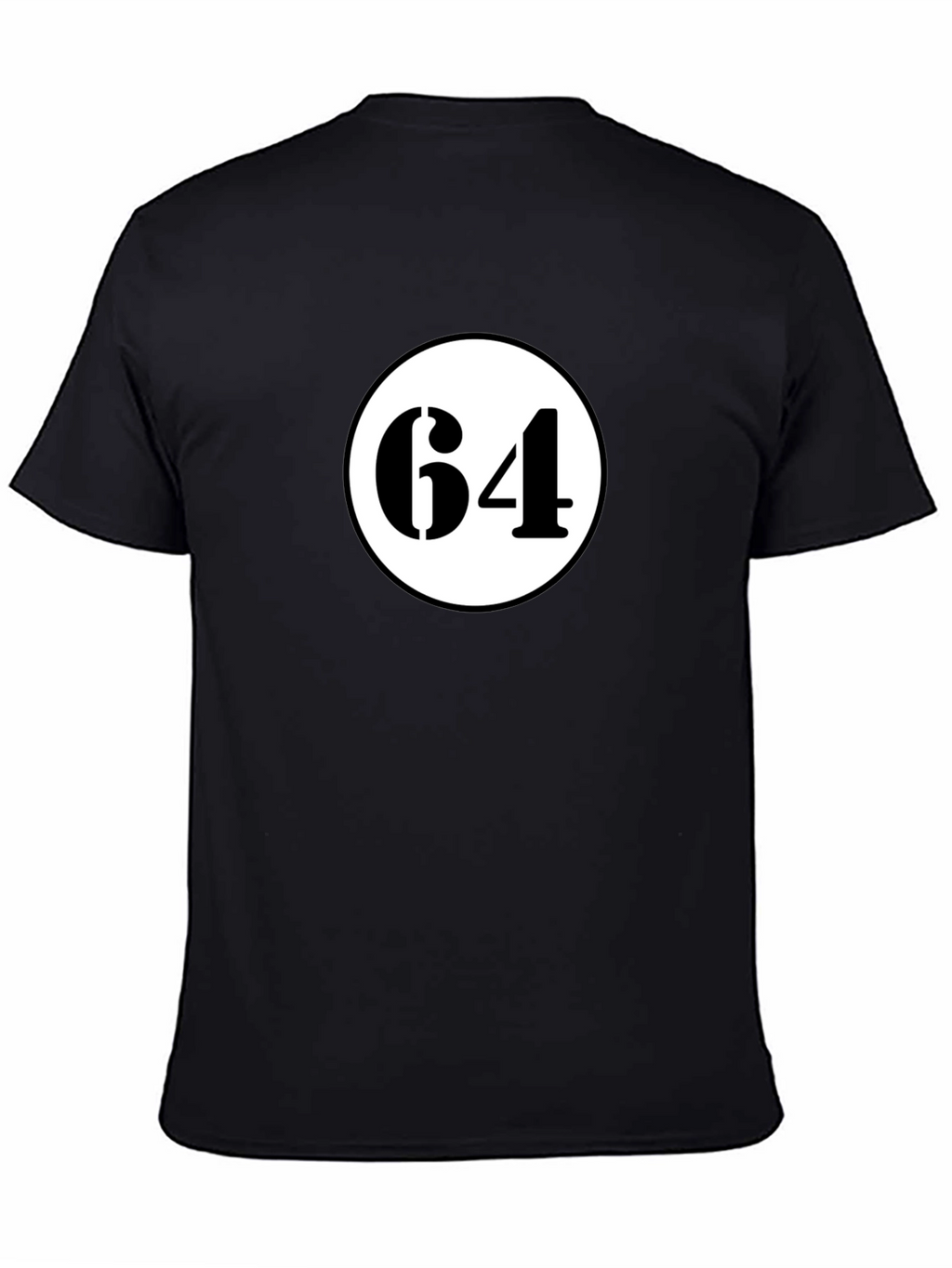 Black T-Shirt with 64 Circle Graphic