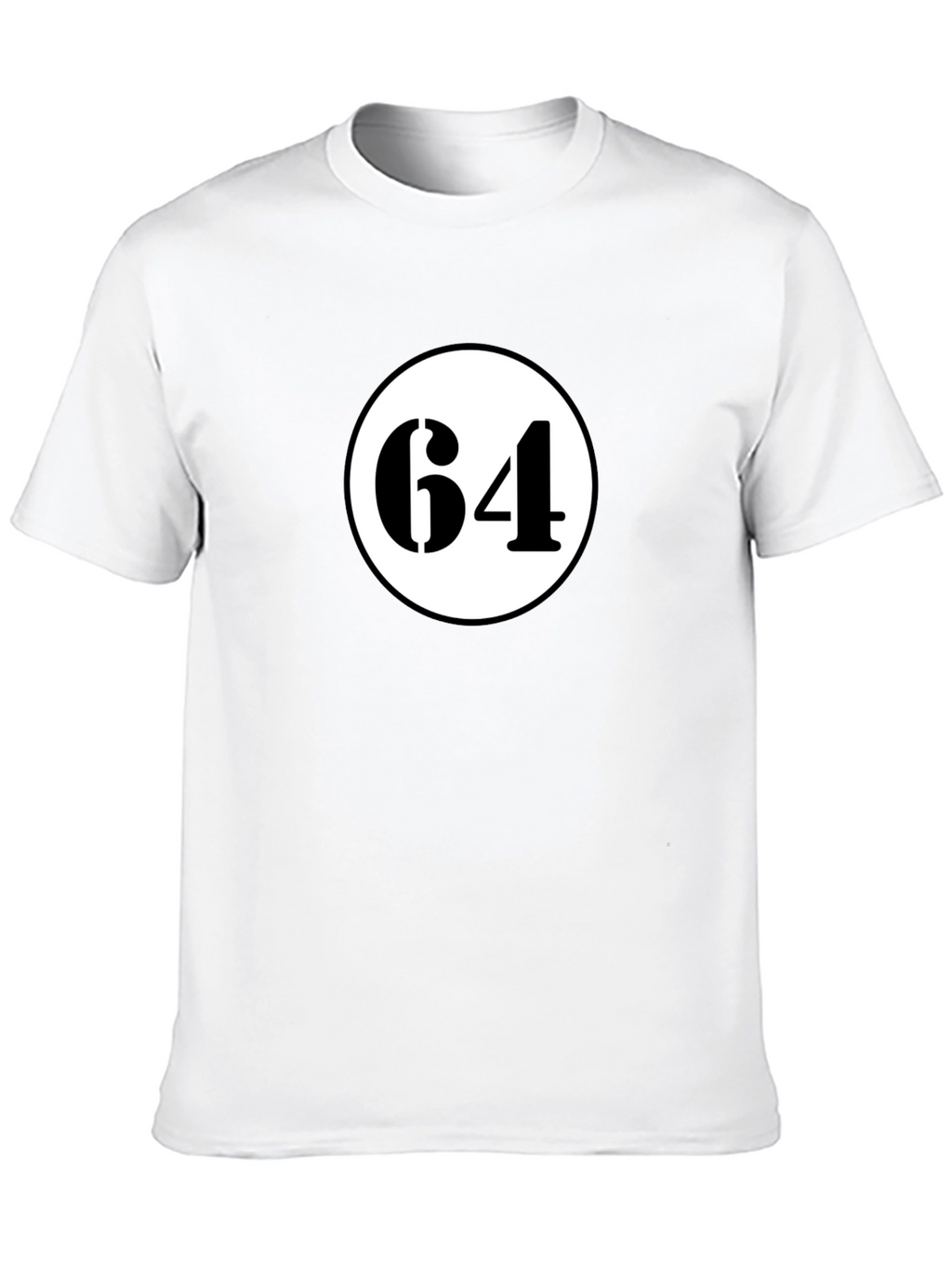 Black T-Shirt with 64 Circle Graphic