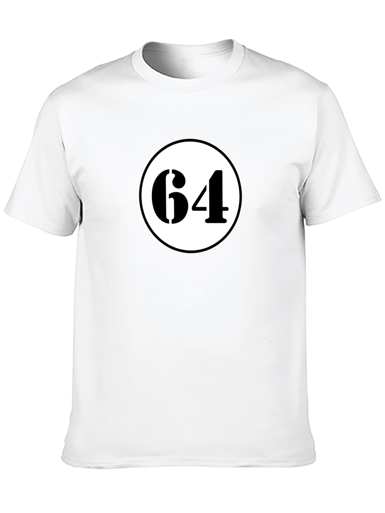Black T-Shirt with 64 Circle Graphic