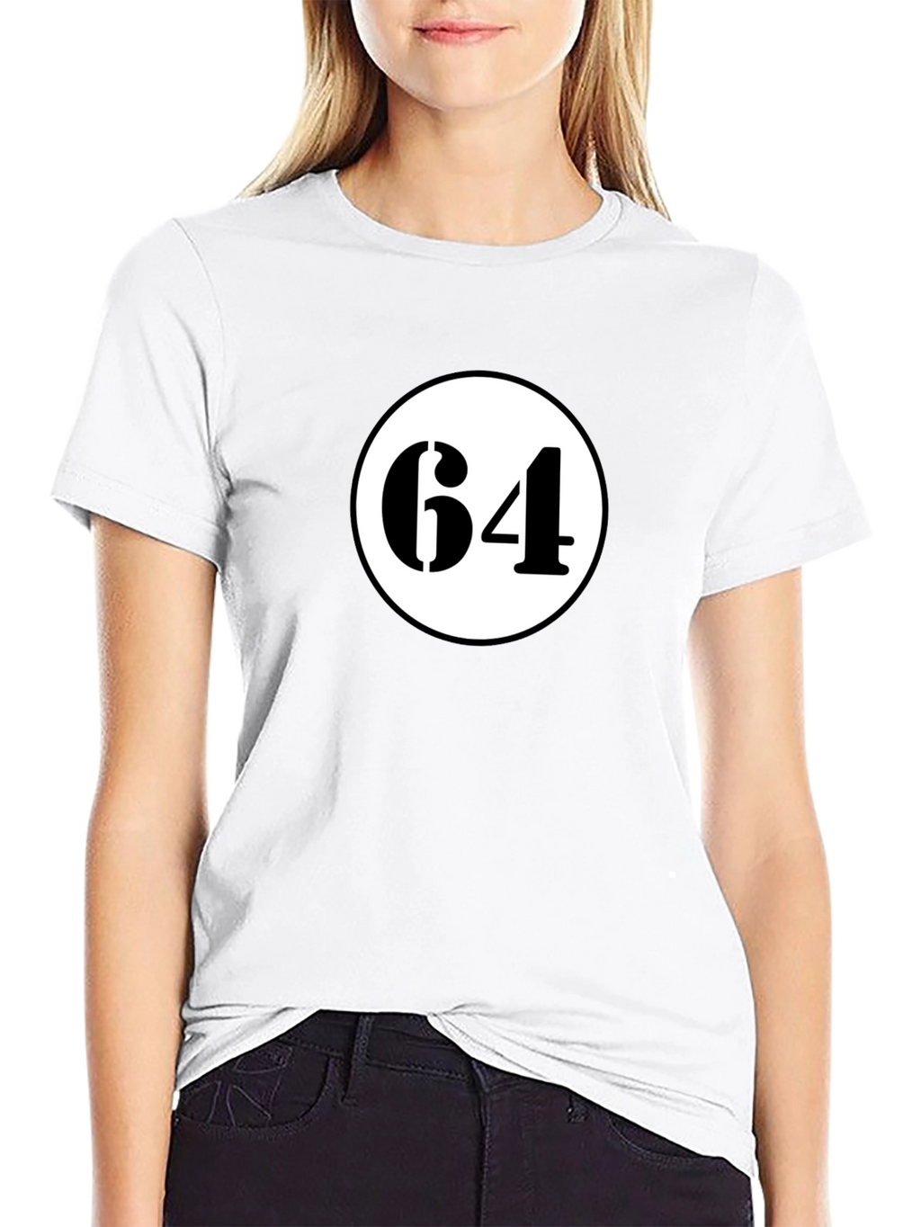 Black T-Shirt with 64 Circle Graphic