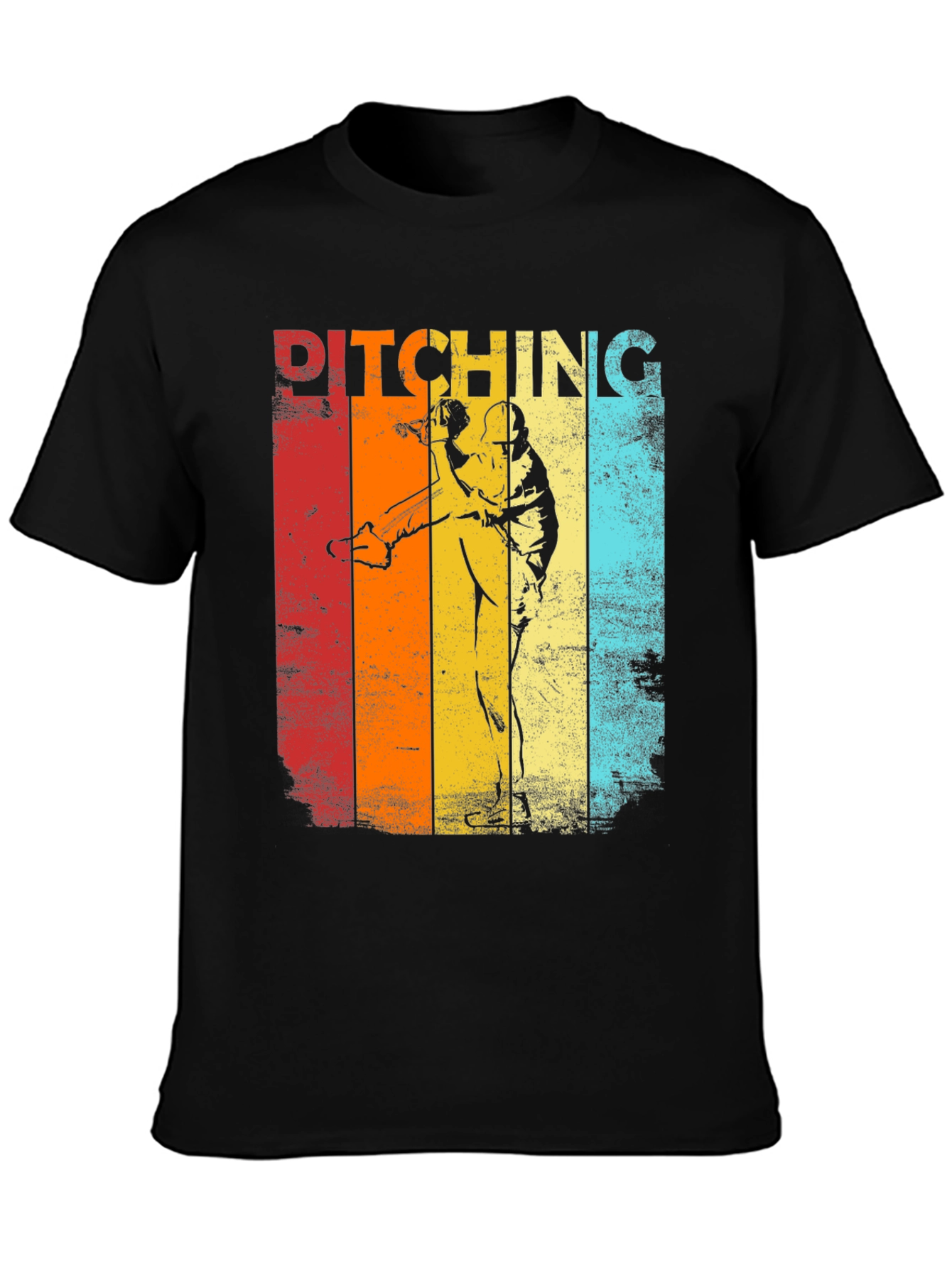 Vintage Pitching Retro Baseball T-Shirt