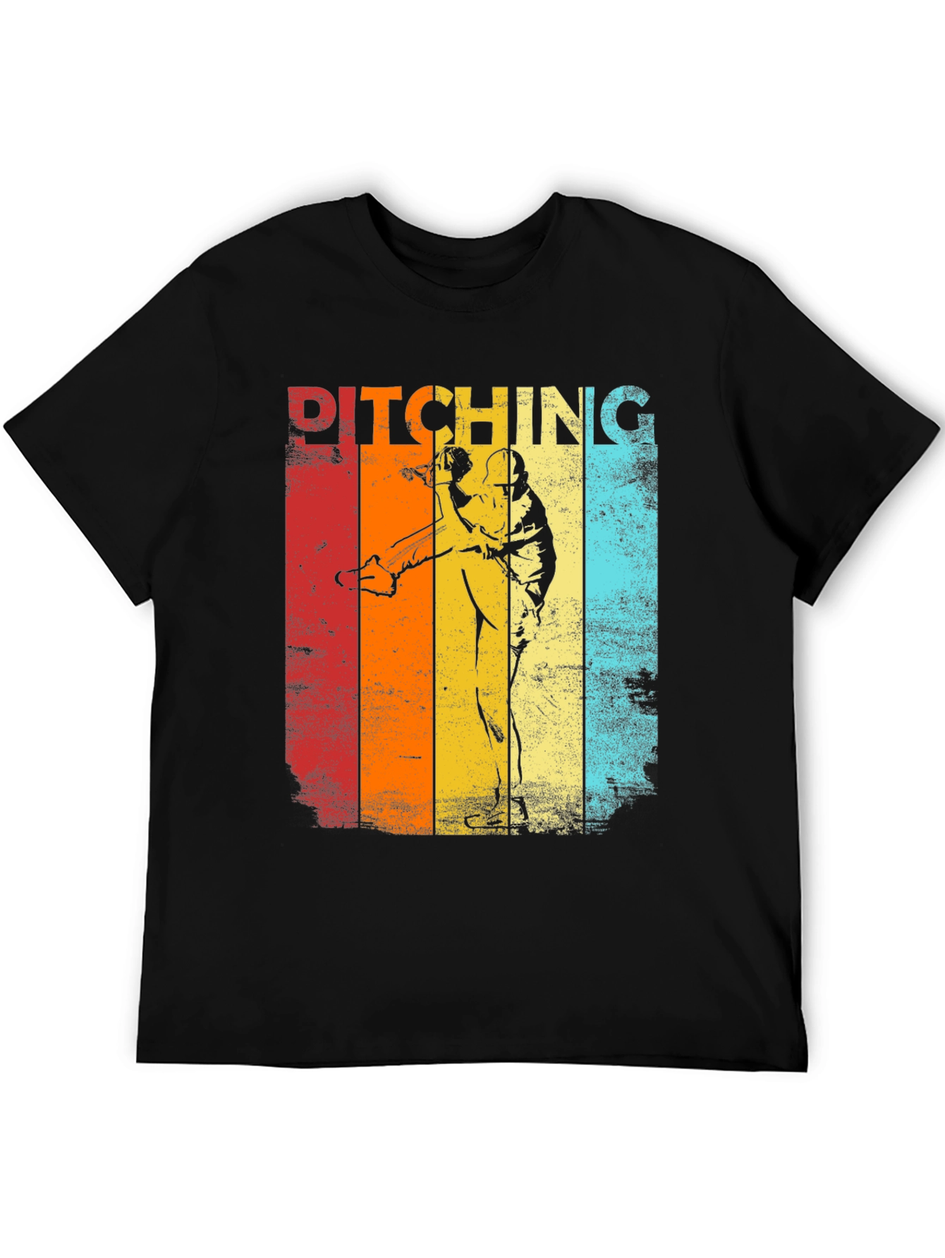 Vintage Pitching Retro Baseball T-Shirt