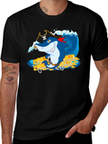 Pirate Shark Treasure T-Shirt - Novelty Graphic Tee