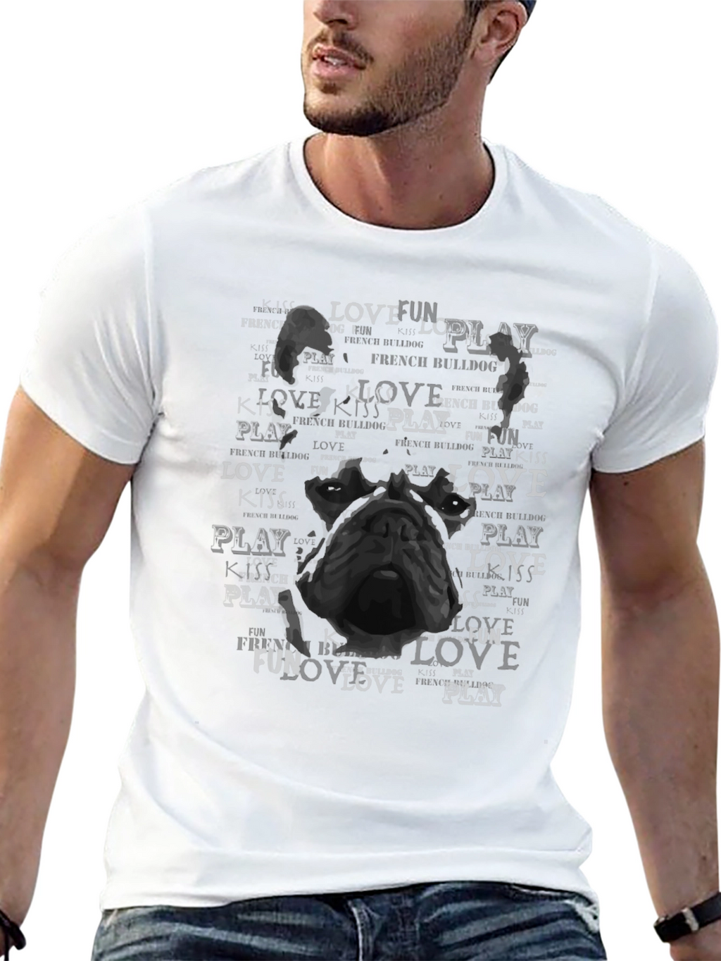 French Bulldog Love Kiss Play T-Shirt