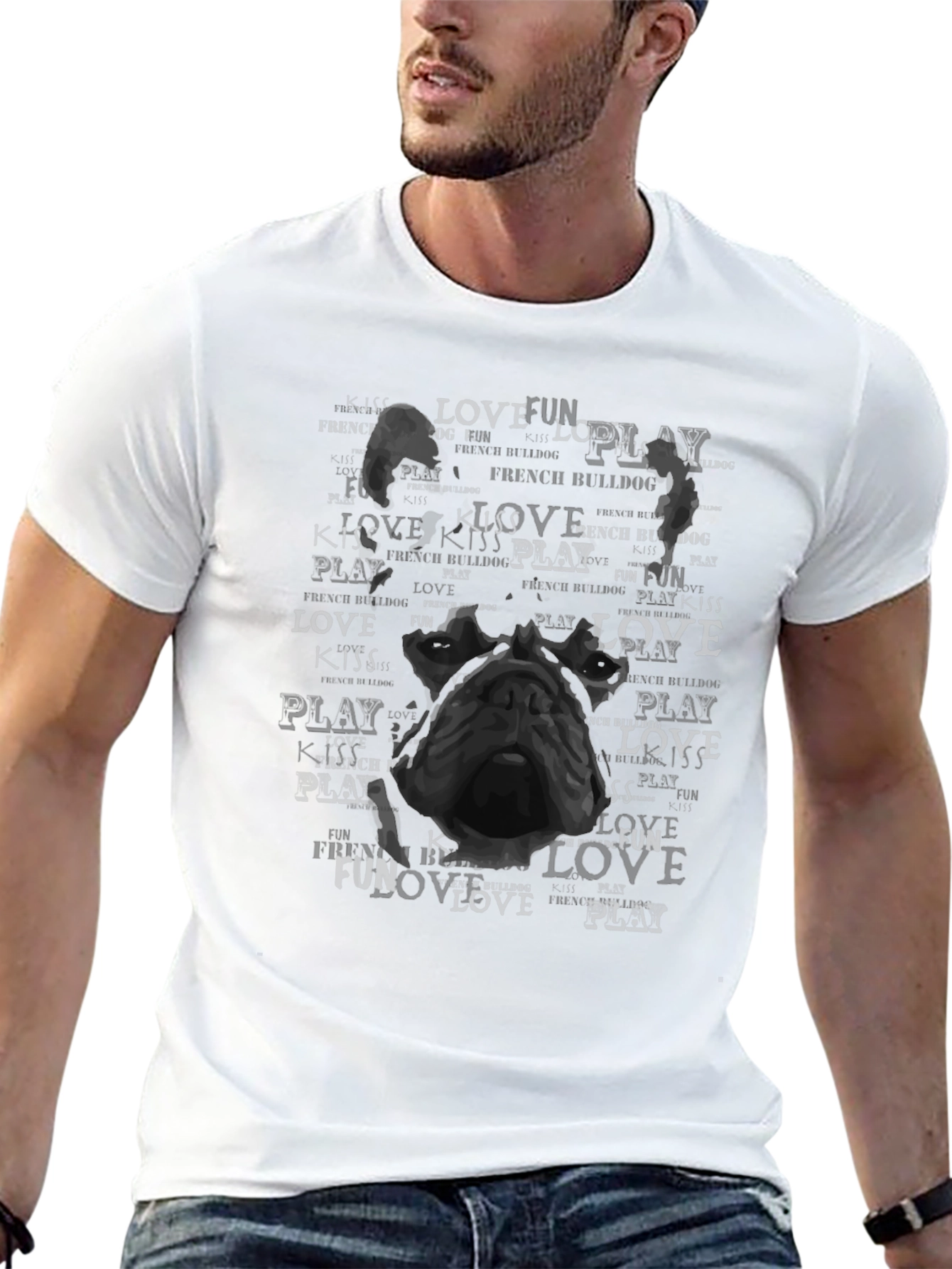 French Bulldog Love Kiss Play T-Shirt