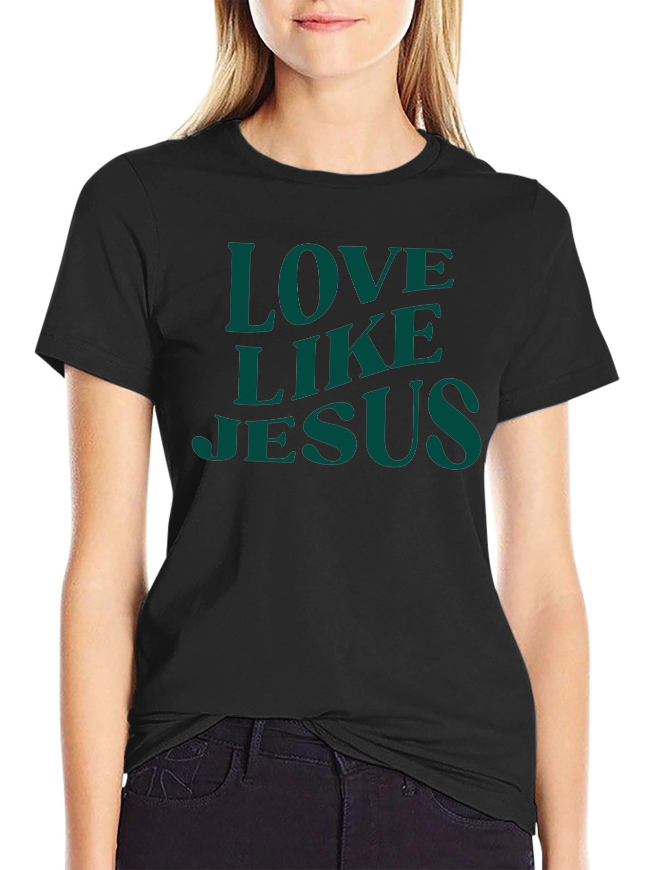Love Like Jesus Graphic T-Shirt - Black