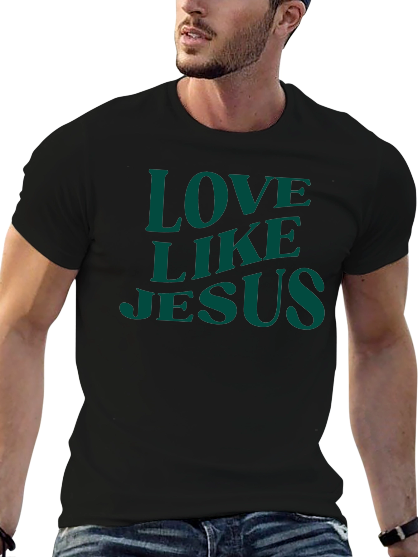 Love Like Jesus Graphic T-Shirt - Black