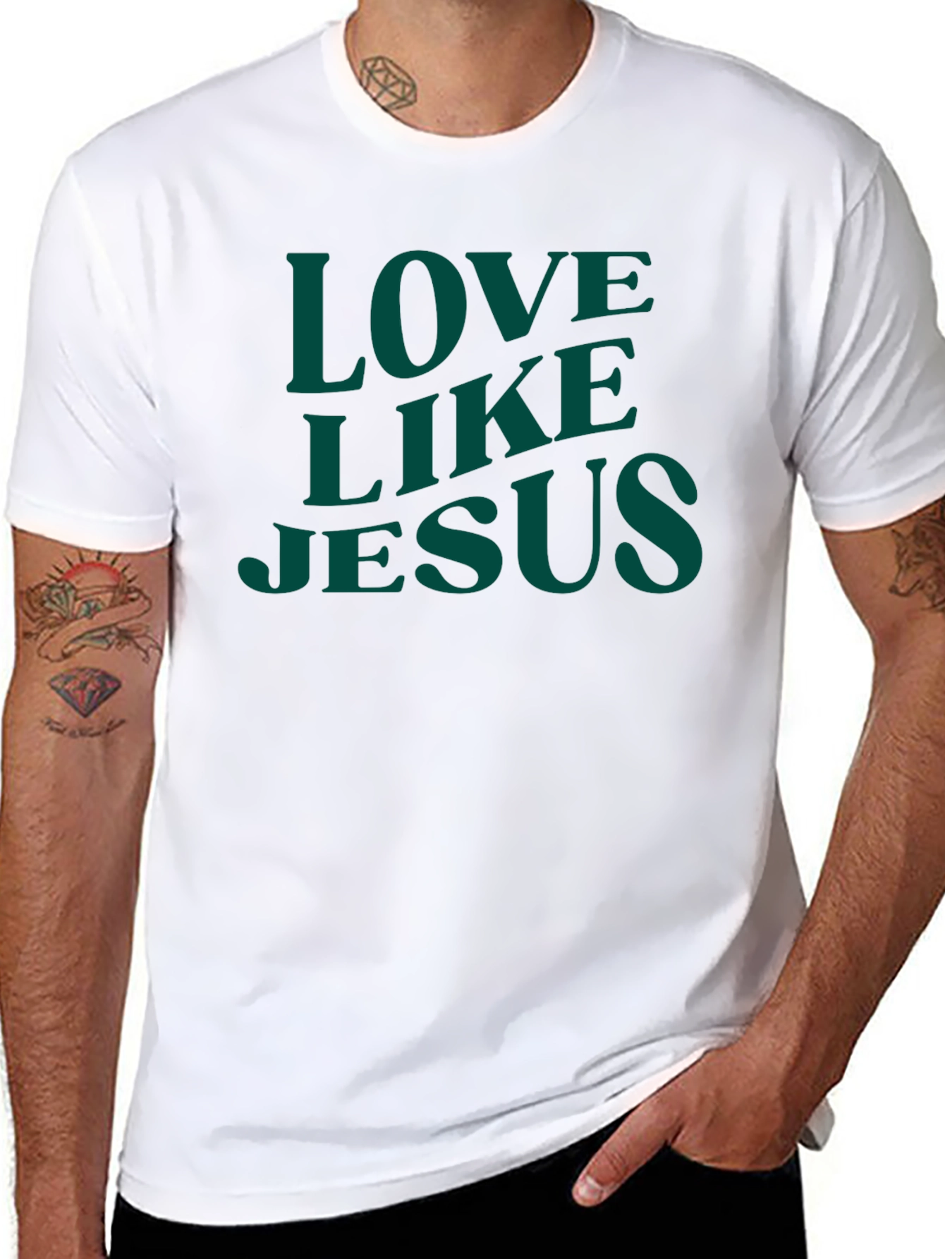 Love Like Jesus Graphic T-Shirt - Black
