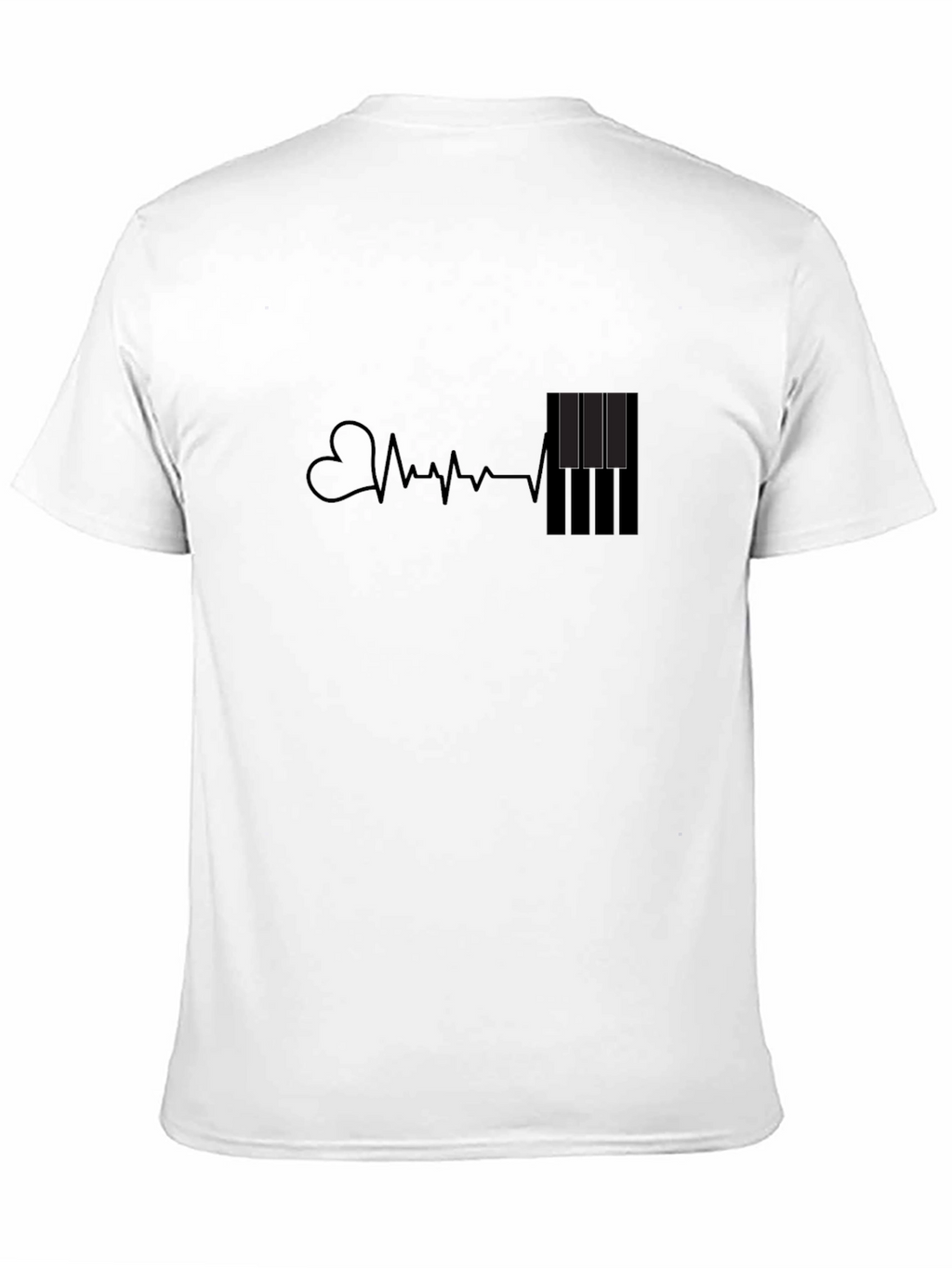 Heartbeat Piano Keys Graphic Tee