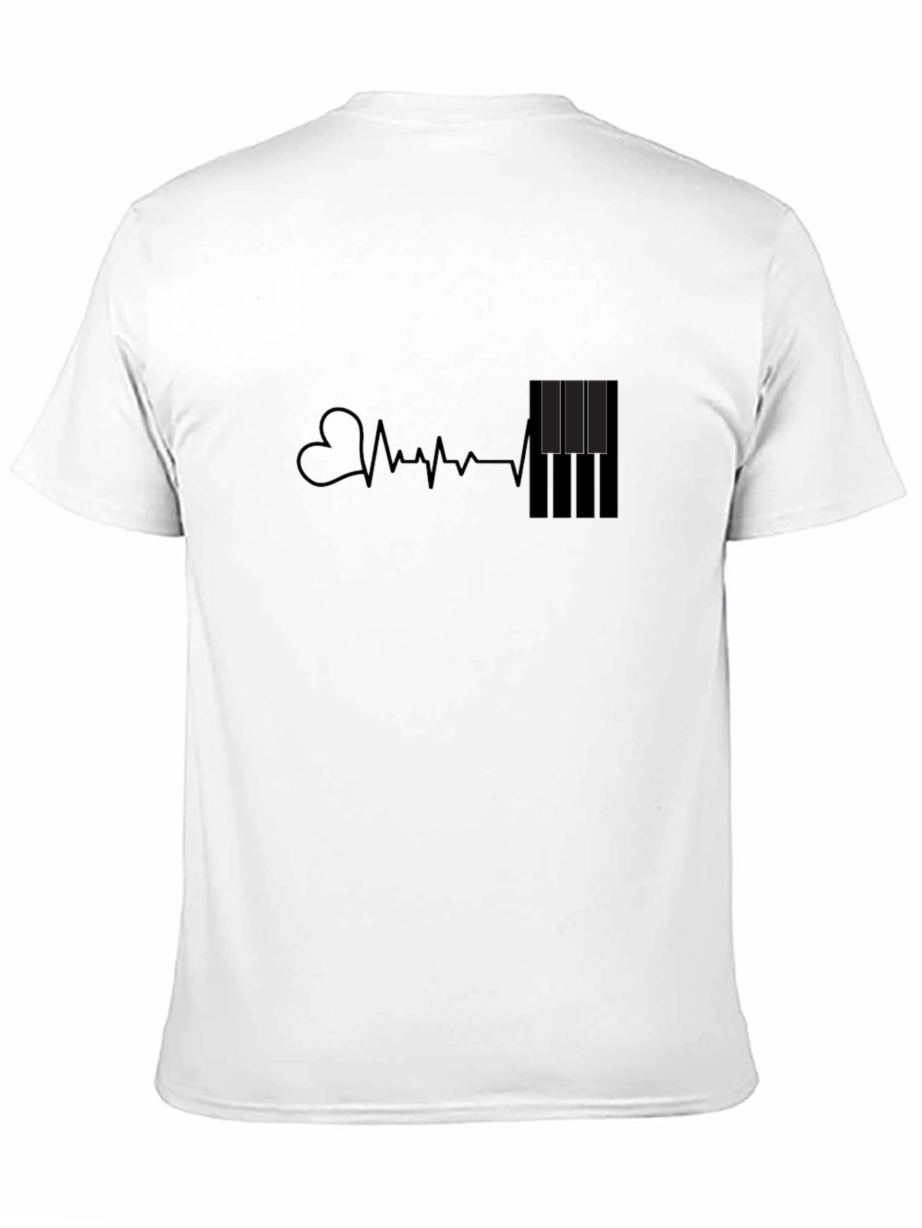 Heartbeat Piano Keys Graphic Tee