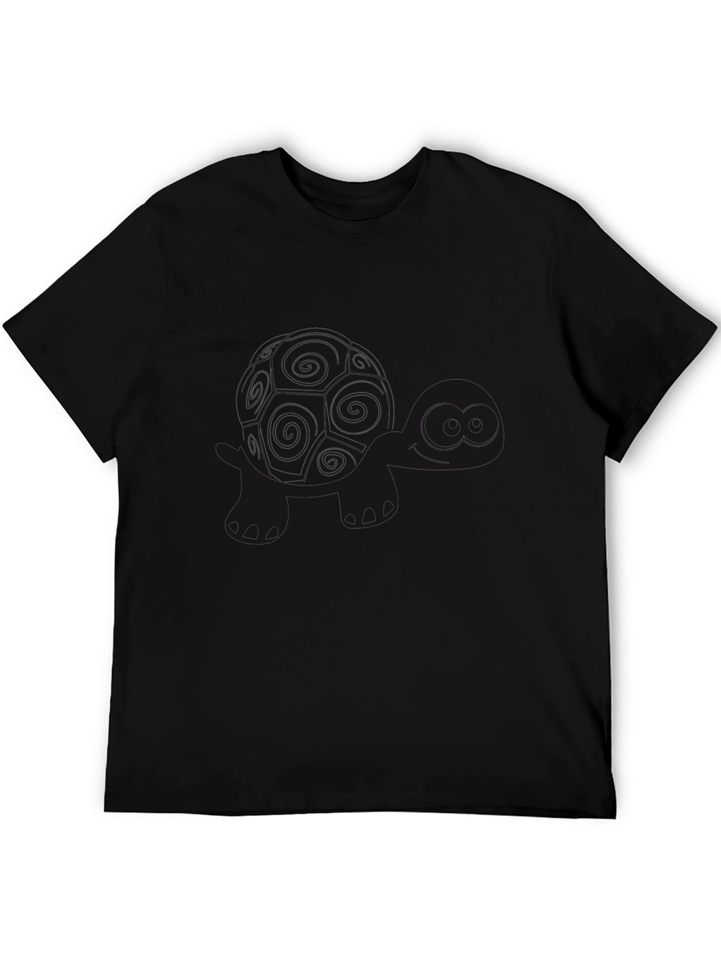 Black Turtle Print Tee - Casual Comfort