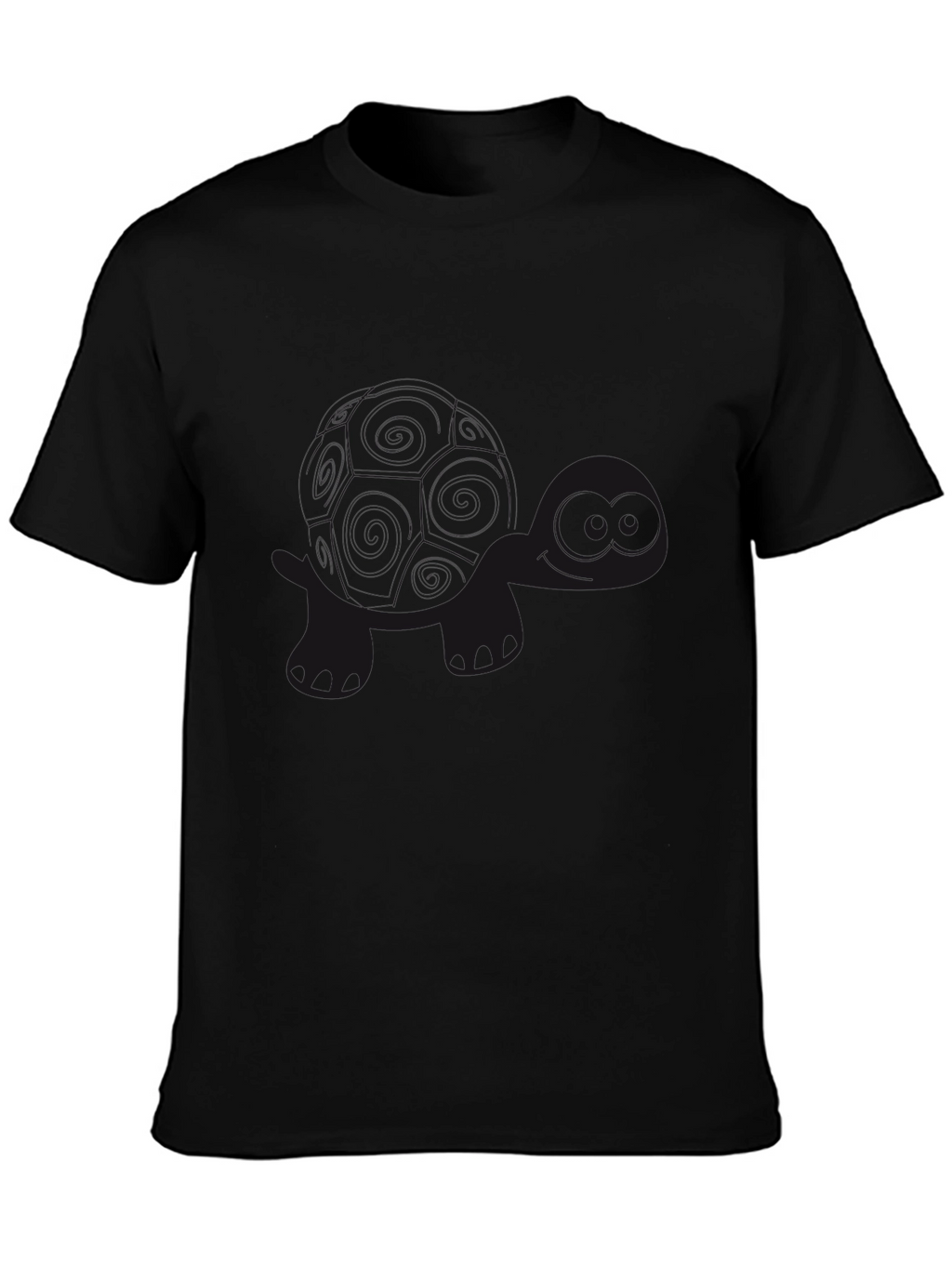 Black Turtle Print Tee - Casual Comfort